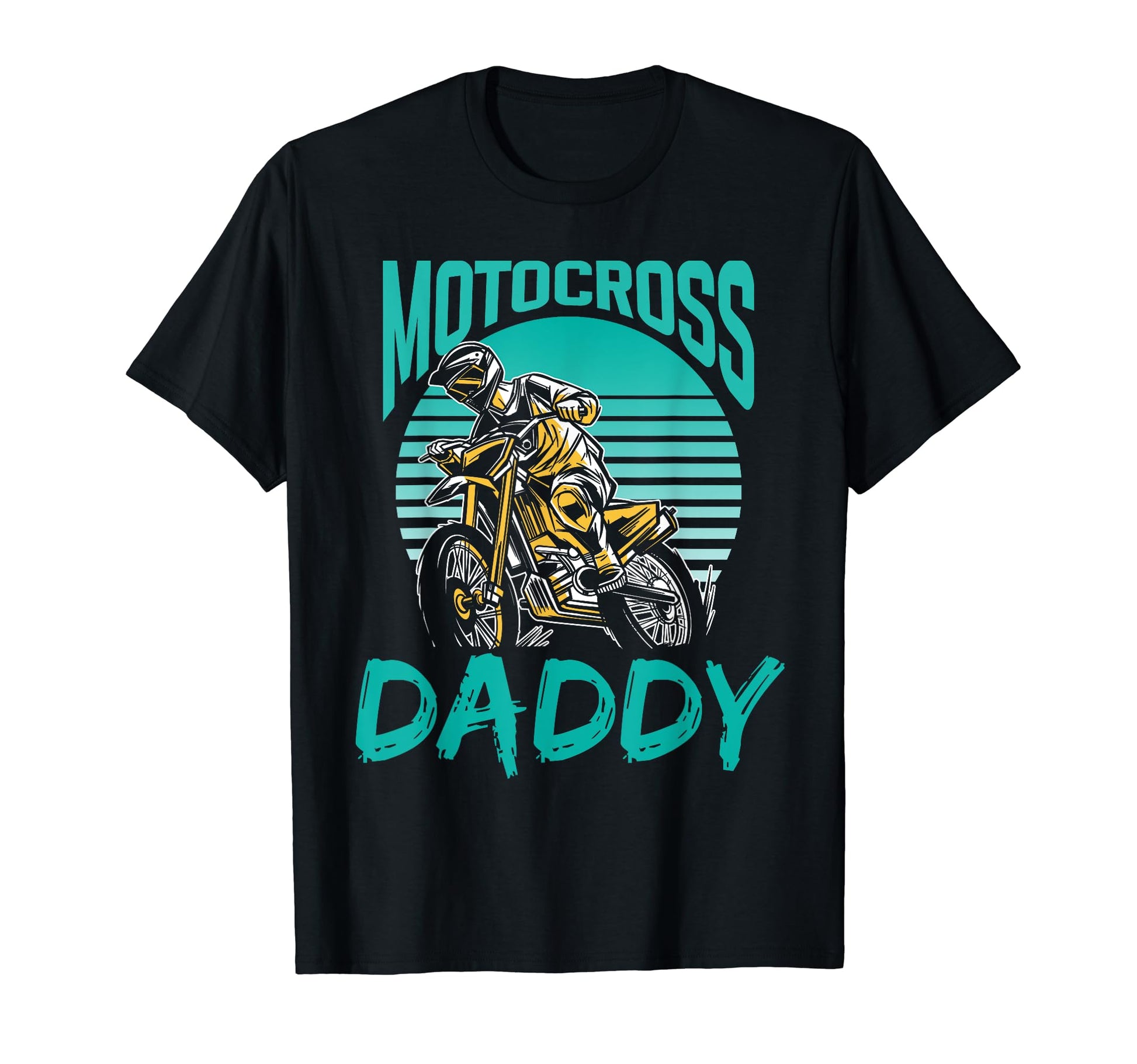 Motocross Daddy Dirt Bike Biker Rider T-Shirt - Minimalist Print Unisex - T-Shirt, Sweatshirt, Hoodie