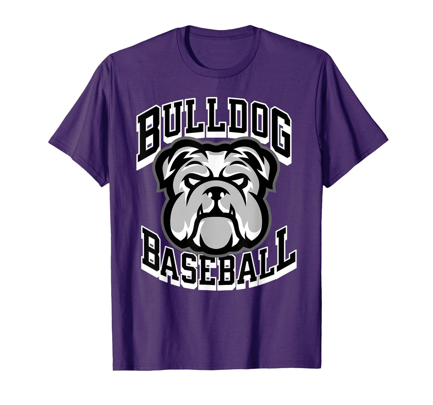 Bulldogs Black Baseball Game Day Stars Mom T-Shirt - Graphic Print Unisex - T-Shirt, Sweatshirt, Hoodie