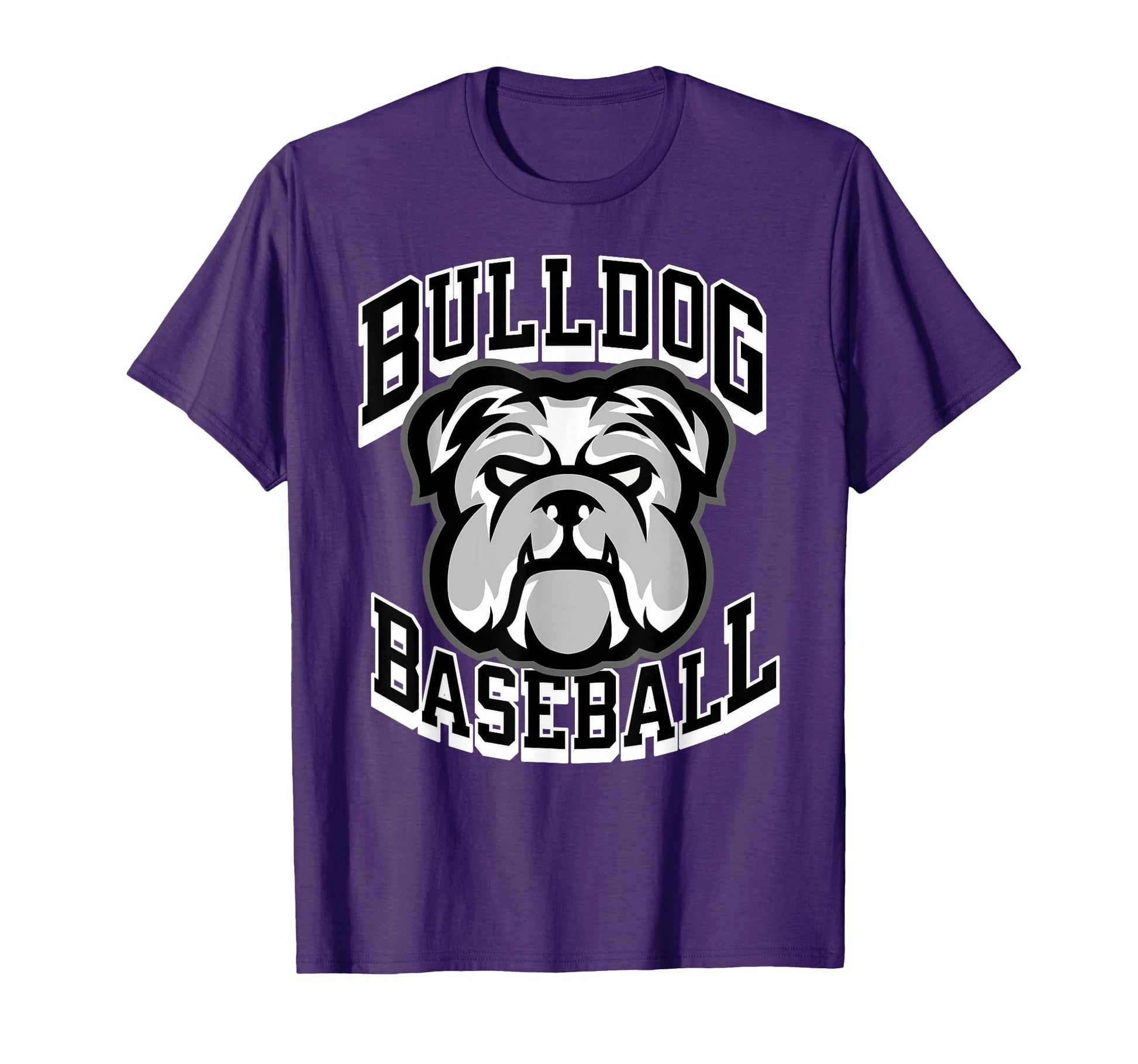 Bulldogs Black Baseball Game Day Stars Mom T-Shirt - Graphic Print Unisex - T-Shirt, Sweatshirt, Hoodie