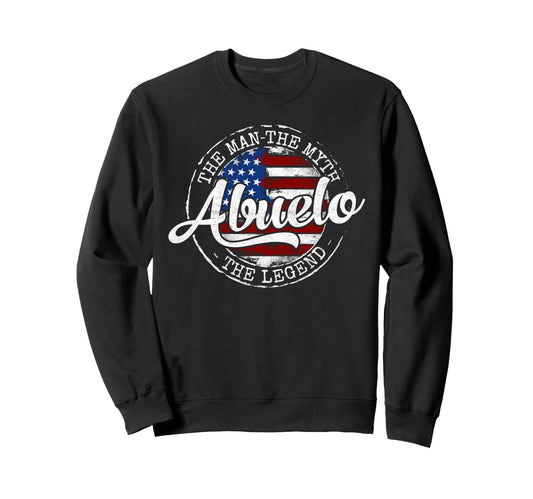 Abuelo Myth Legend Usa Flag Sweatshirt - Streetwear Style Men Women - T-Shirt, Sweatshirt, Hoodie