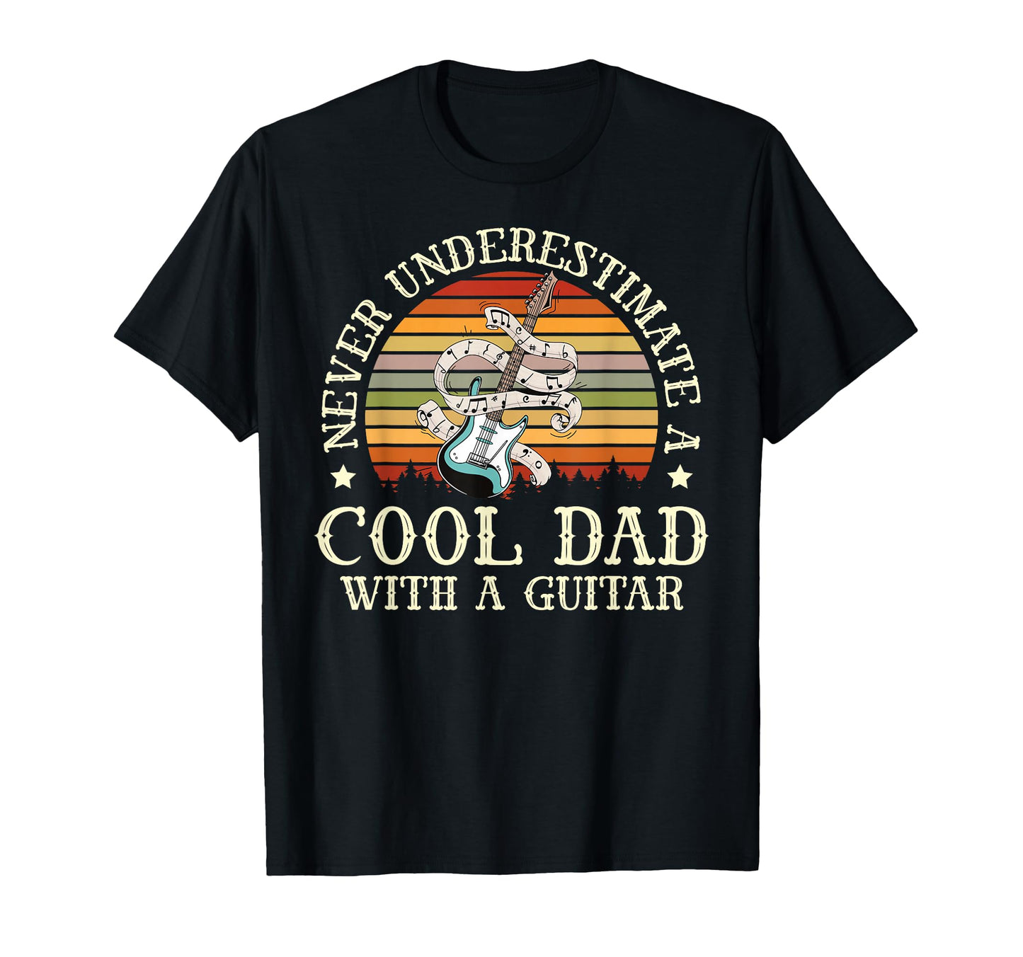 Best Dad Ever Guitar Player Guitarist T-Shirt - Minimalist Print Unisex - T-Shirt, Sweatshirt, Hoodie