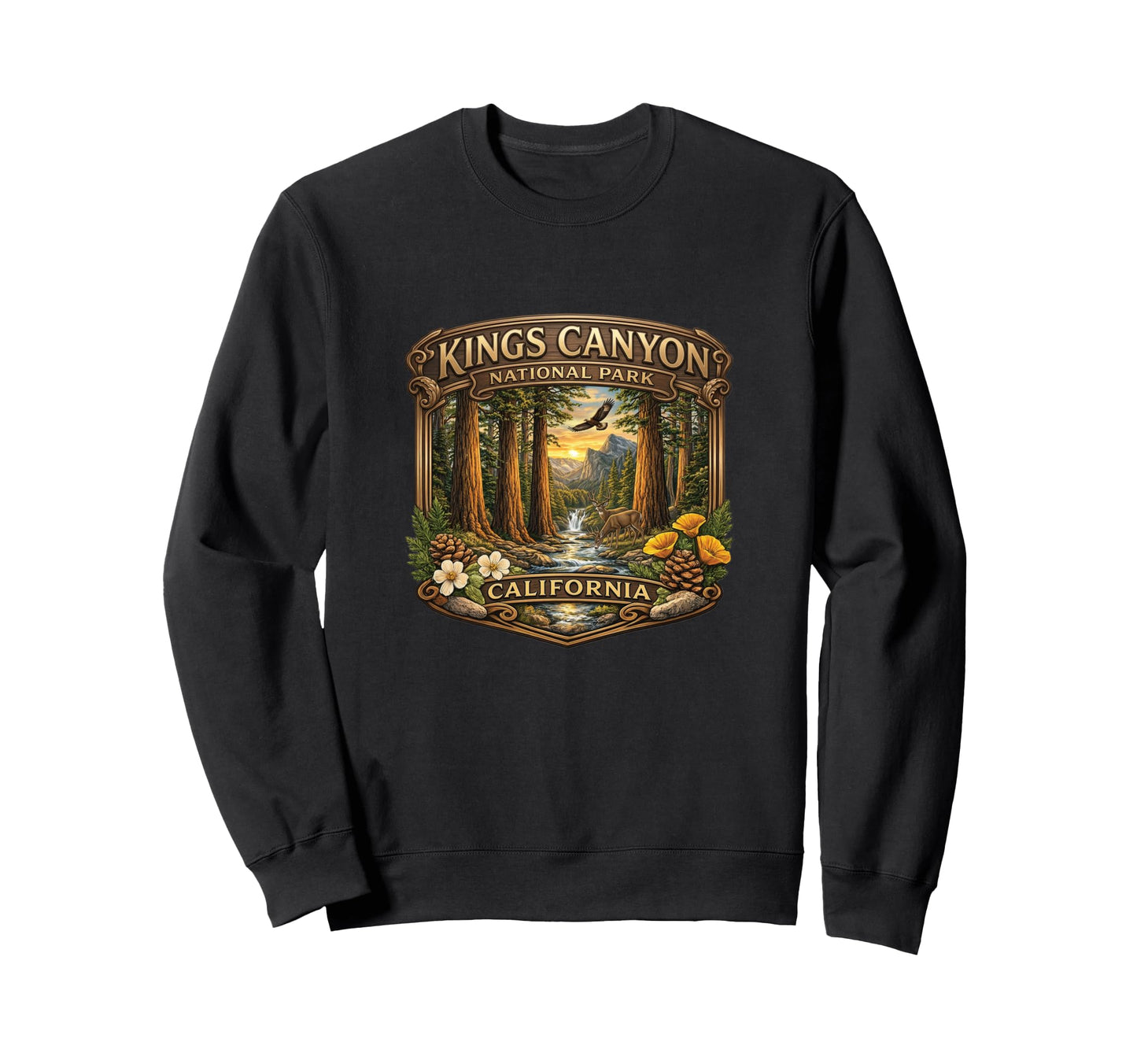 Kings Canyon National Park Sweatshirt - Fun Novelty Design for Adults - T-Shirt, Sweatshirt, Hoodie