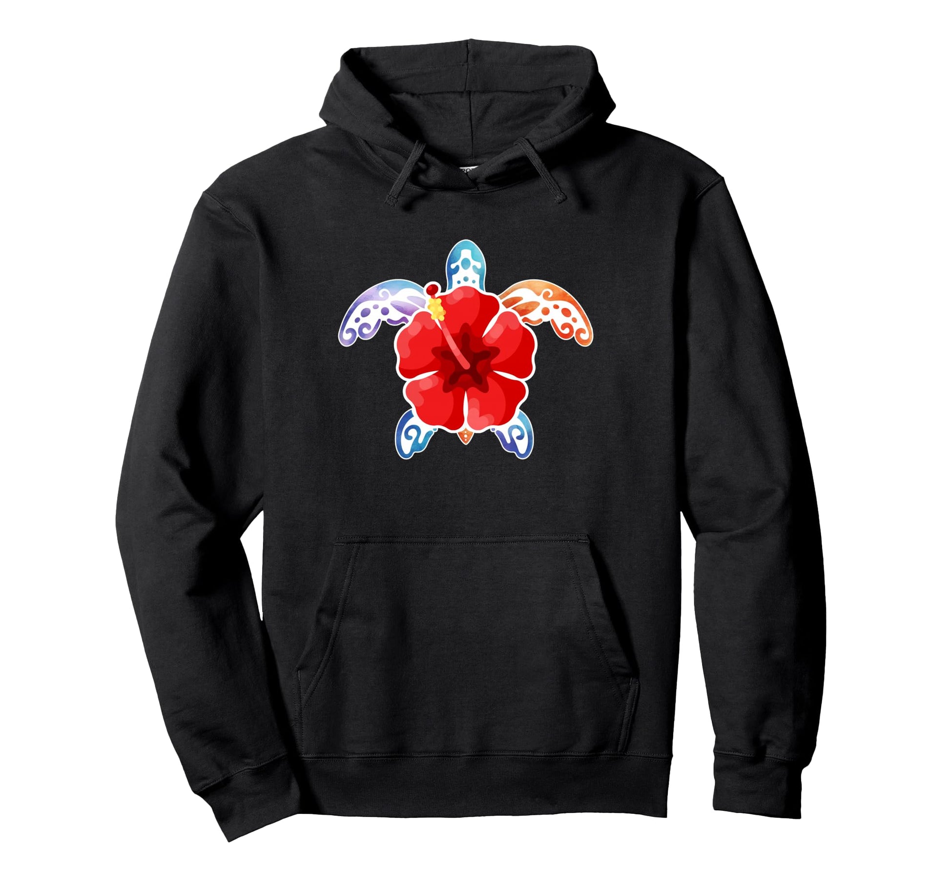 Hawaiian Sea Turtle Tie Dye Tropical Hoodie - Custom Art Print Unisex - T-Shirt, Sweatshirt, Hoodie