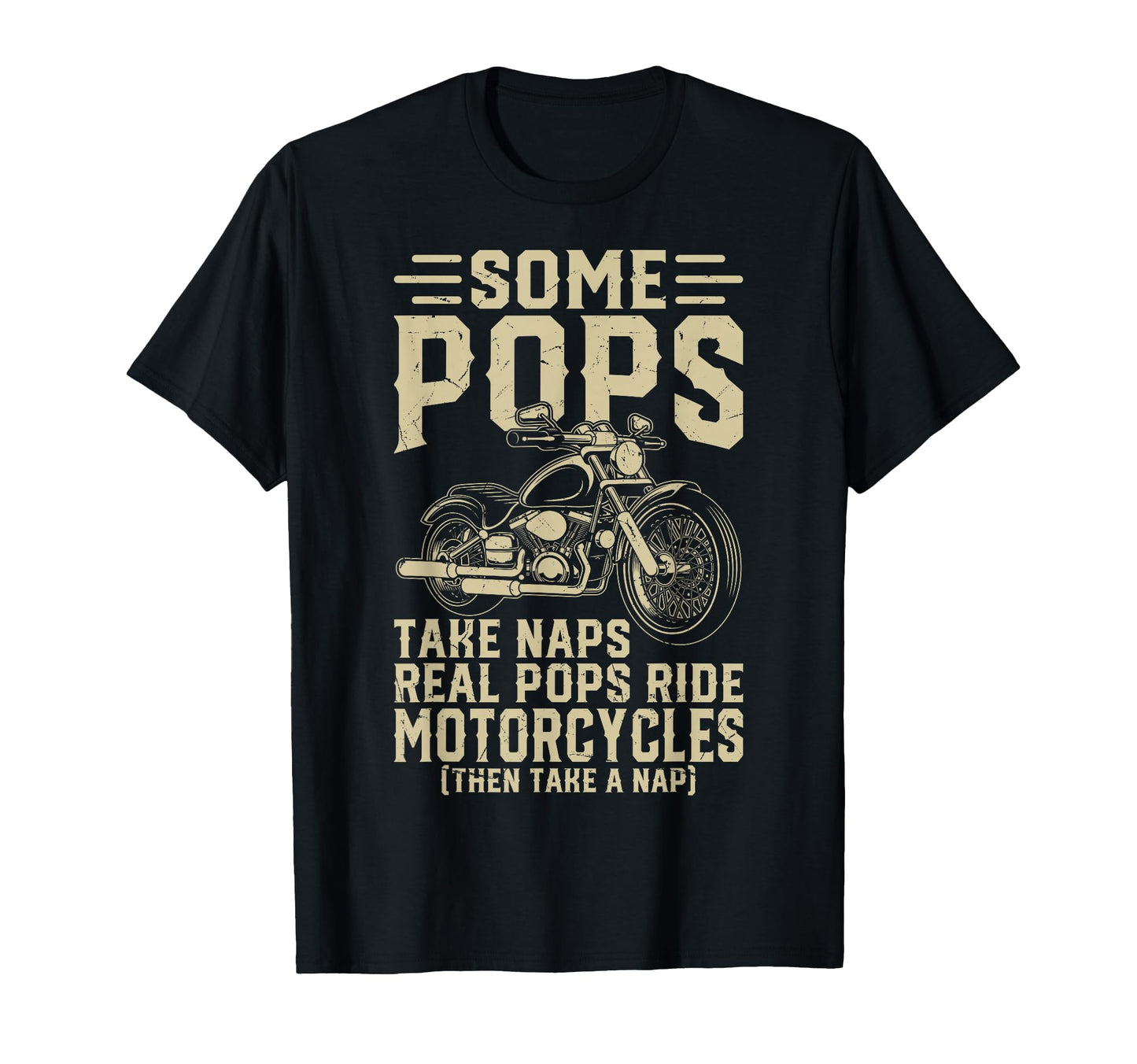 Real Pops Motorcycle Biker Dad Road T-Shirt - Aesthetic Graphic for Adults - T-Shirt, Sweatshirt, Hoodie