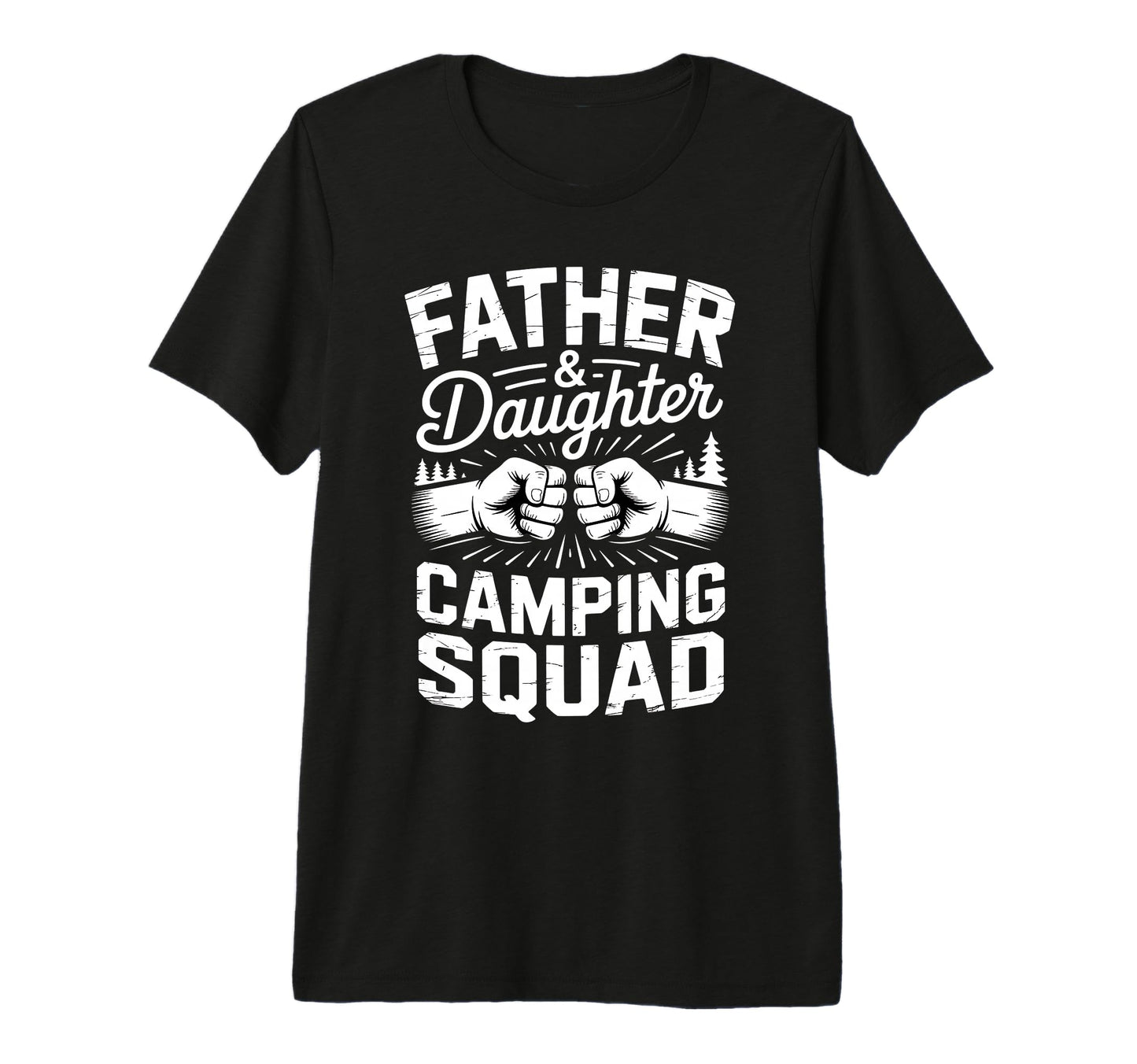 Father Daughter Camping Team Tri T-Shirt - Custom Art Print for Adults - T-Shirt, Sweatshirt, Hoodie