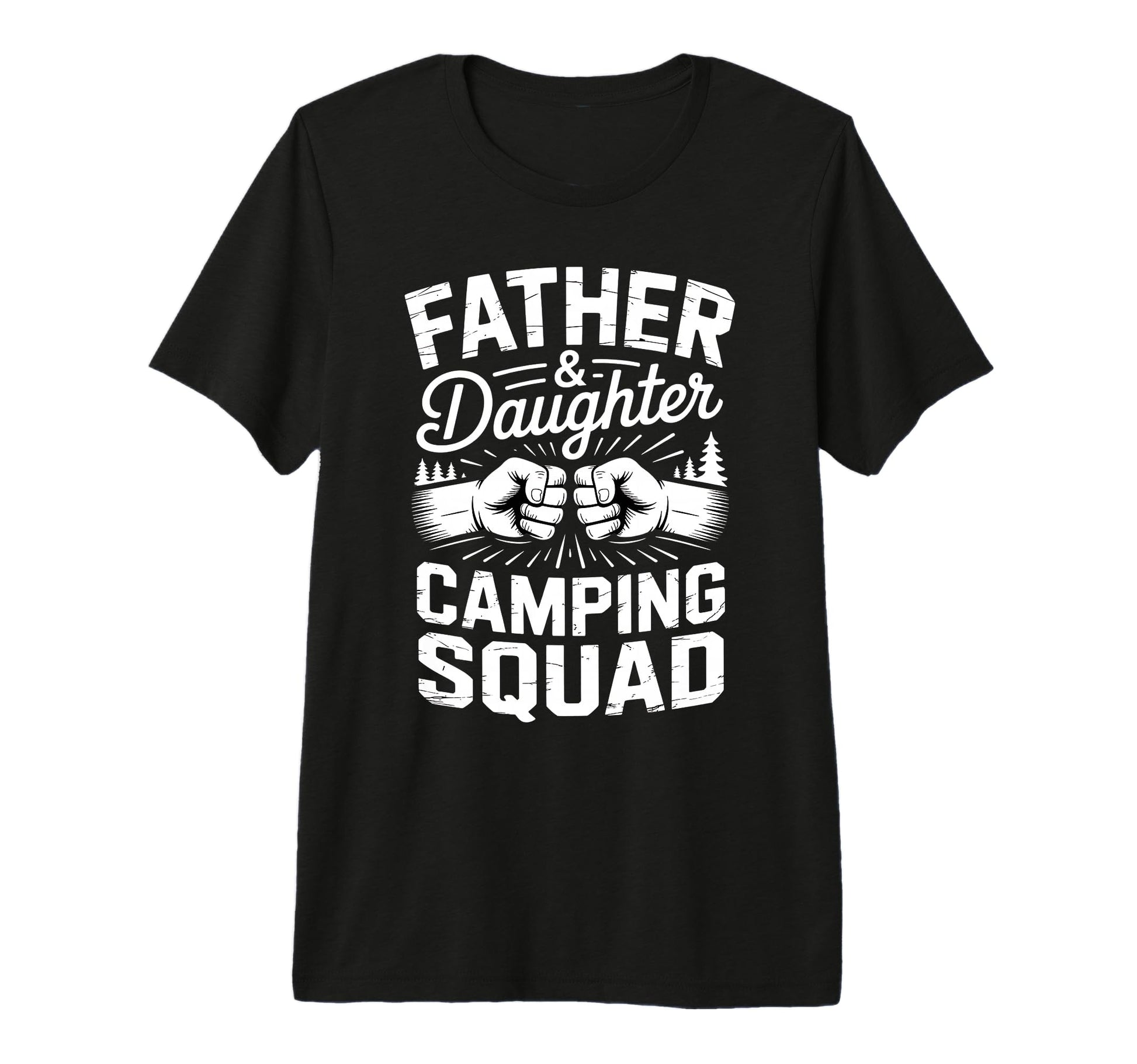 Father Daughter Camping Team Tri T-Shirt - Custom Art Print for Adults - T-Shirt, Sweatshirt, Hoodie