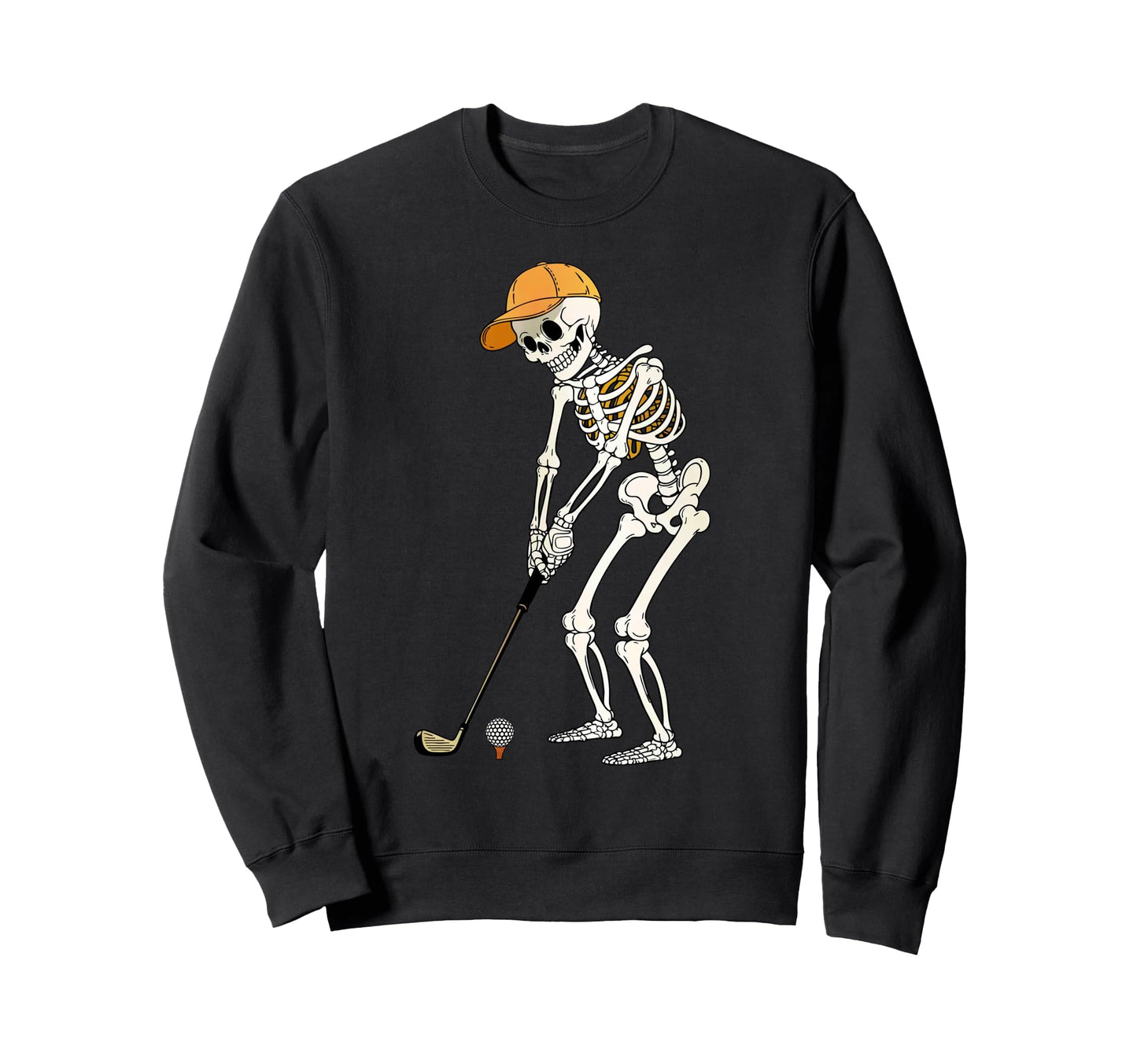 Skeleton Golf Halloween Golfer Golf Sweatshirt - Trendy Graphic Men Women - T-Shirt, Sweatshirt, Hoodie
