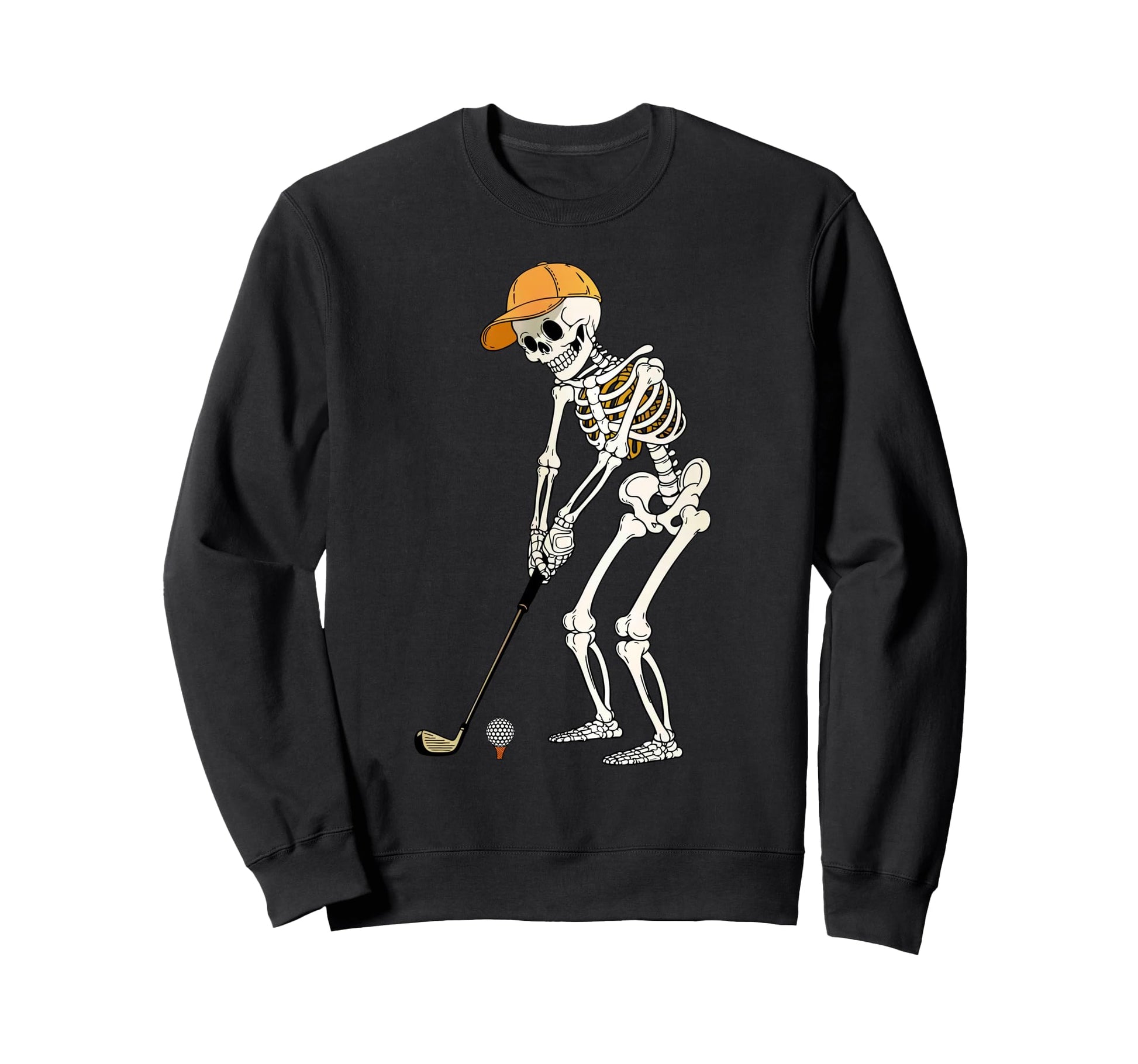 Skeleton Golf Halloween Golfer Golf Sweatshirt - Trendy Graphic Men Women - T-Shirt, Sweatshirt, Hoodie