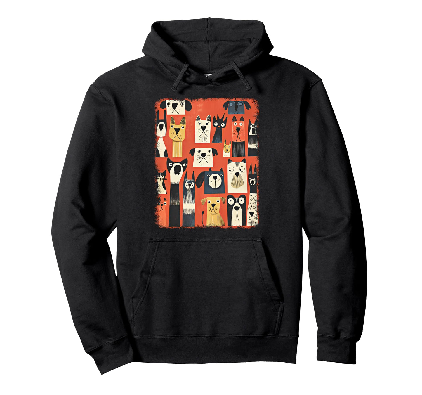 Mid Century Modern Dogs 50S 60S Hoodie - Unique Graphic for Adults - T-Shirt, Sweatshirt, Hoodie