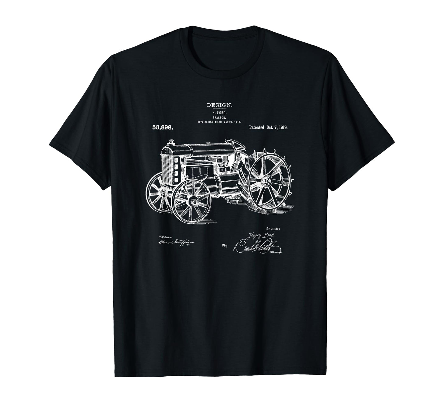 Patent 1919 Farm Tractor Gift Small T-Shirt - Fun Novelty Design Unisex - T-Shirt, Sweatshirt, Hoodie