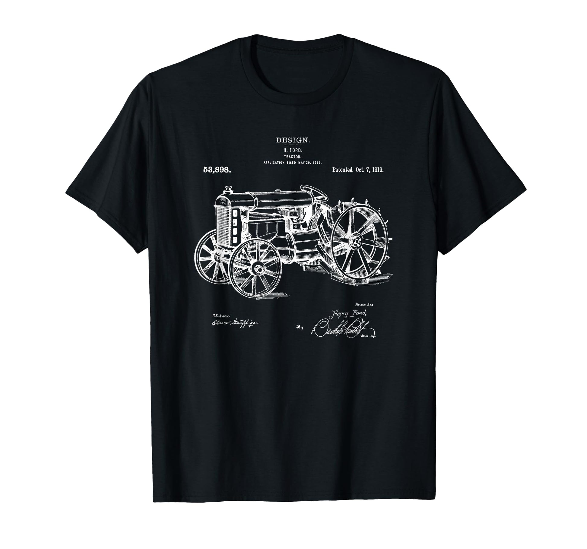 Patent 1919 Farm Tractor Gift Small T-Shirt - Fun Novelty Design Unisex - T-Shirt, Sweatshirt, Hoodie