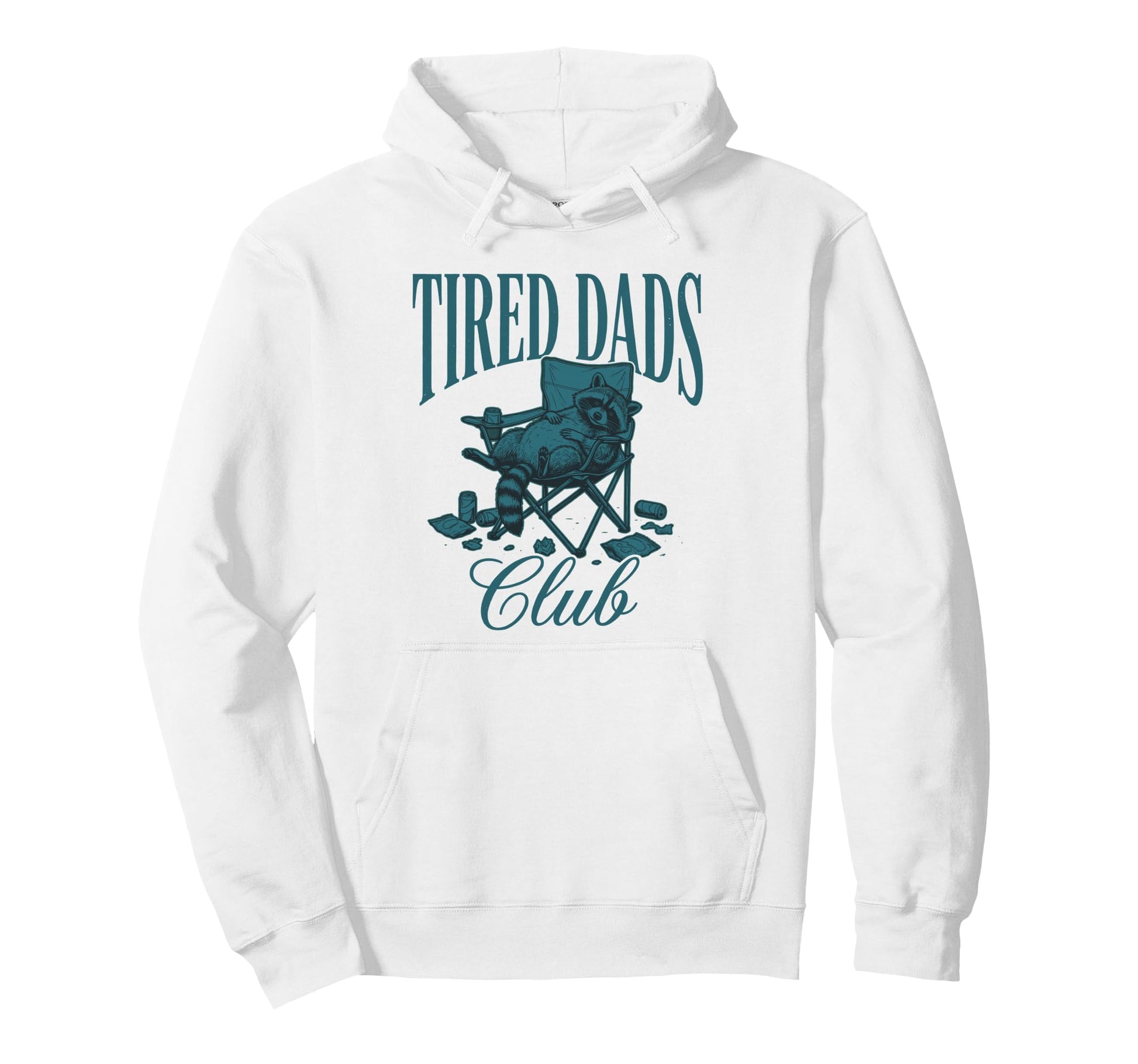 Tired Dads Club Raccoon Camping Nap Trash Hoodie - Custom Art Print Unisex - T-Shirt, Sweatshirt, Hoodie