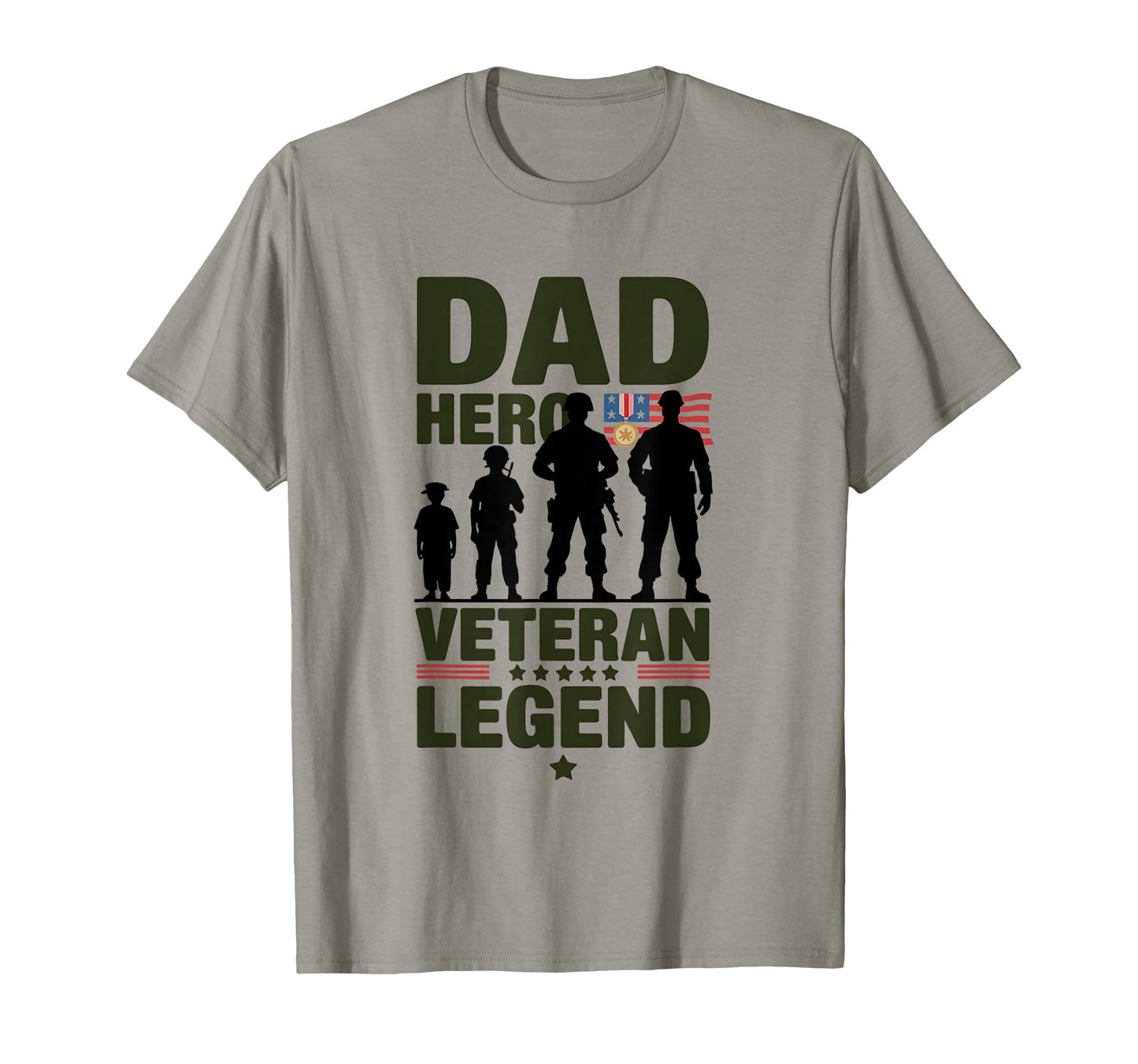 Dad Hero Veteran Legend Military Sweatshirt - Custom Art Print Unisex - T-Shirt, Sweatshirt, Hoodie