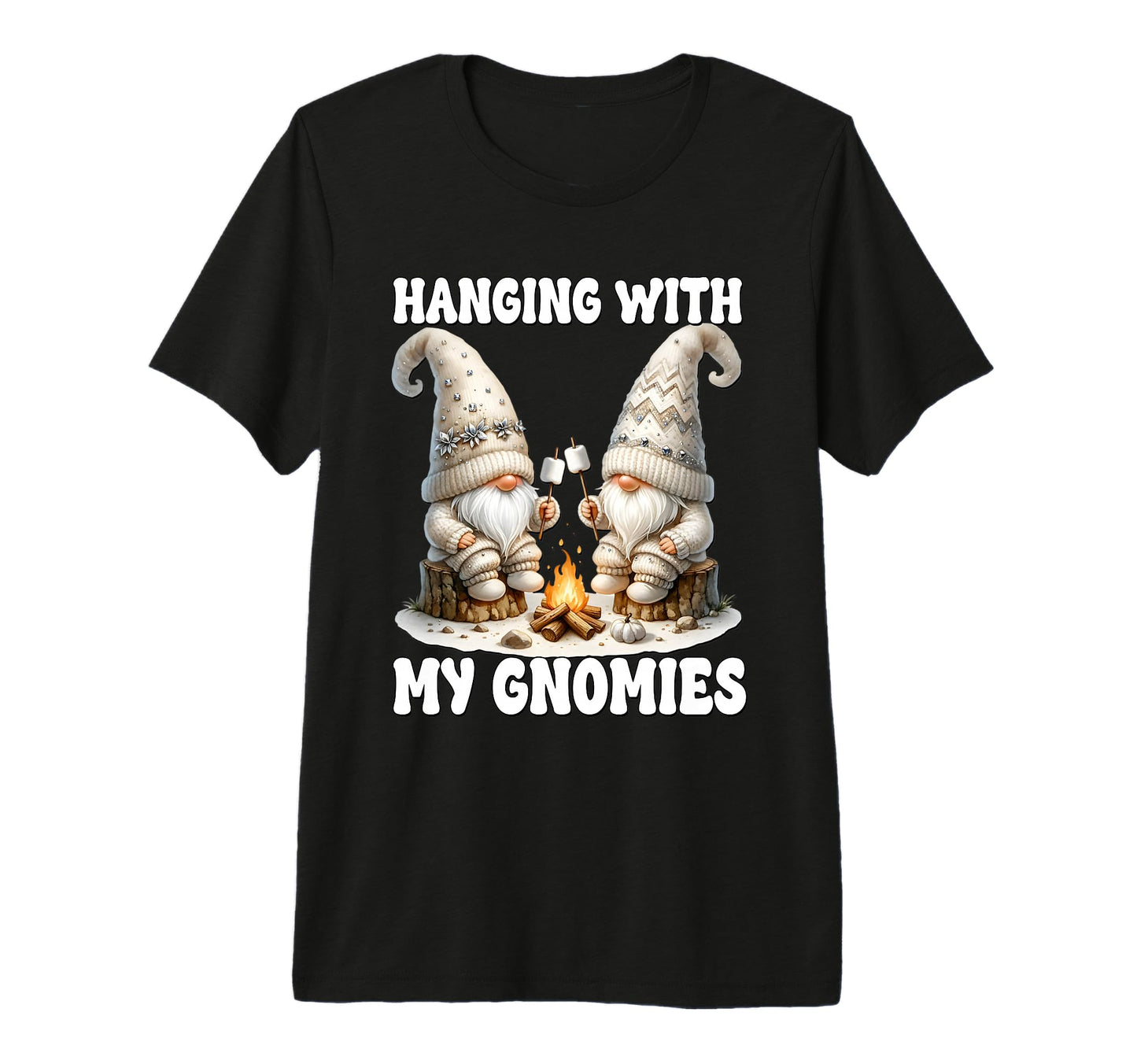 Funny Camping Dad Gnomes Campfire T-Shirt - Trendy Graphic Unisex - T-Shirt, Sweatshirt, Hoodie