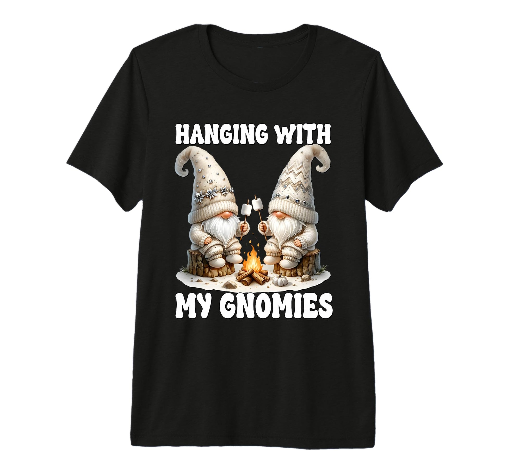 Funny Camping Dad Gnomes Campfire T-Shirt - Trendy Graphic Unisex - T-Shirt, Sweatshirt, Hoodie