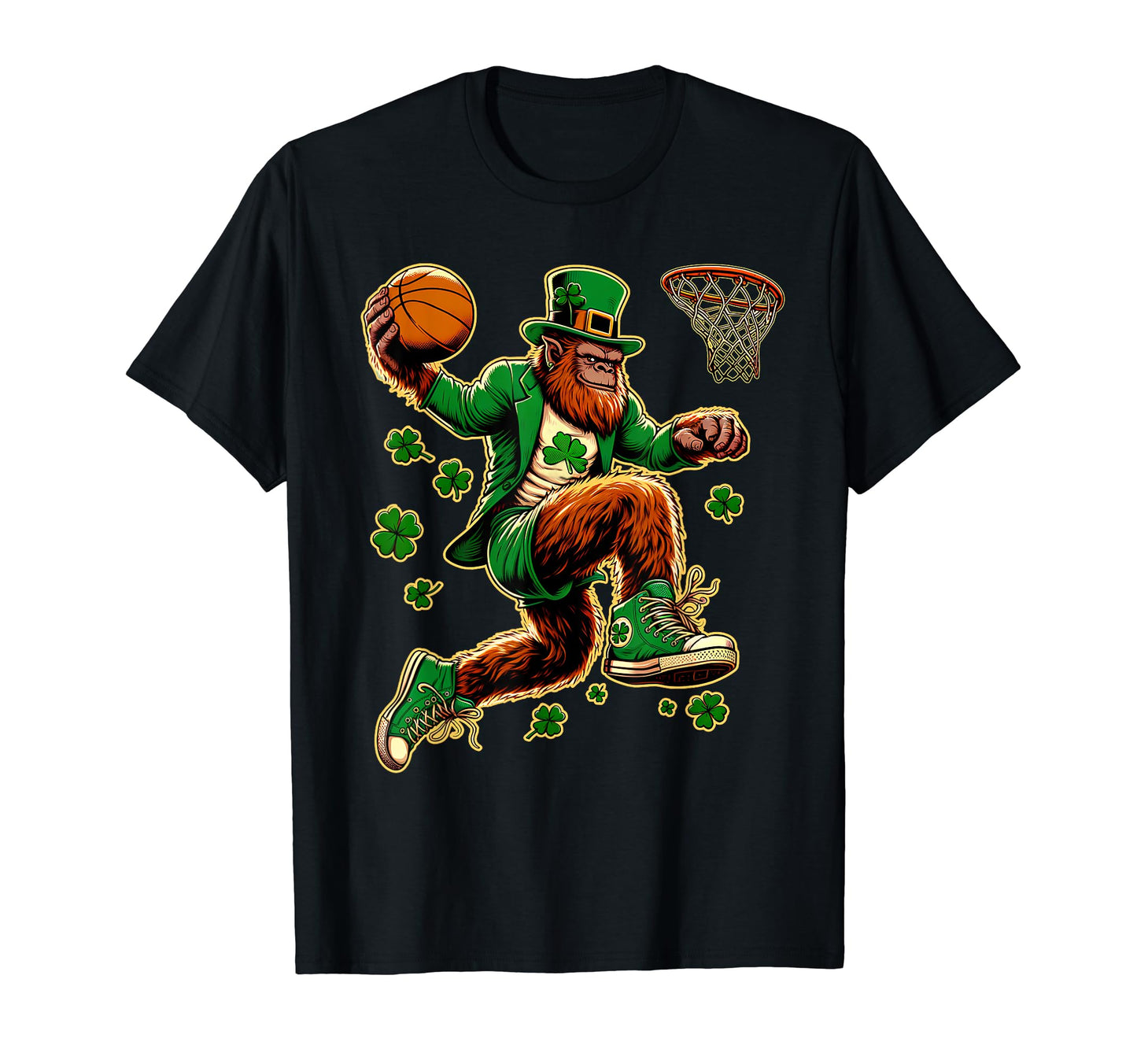 St Patricks Day Leprechaun Big Foot T-Shirt - Graphic Print for Adults - T-Shirt, Sweatshirt, Hoodie