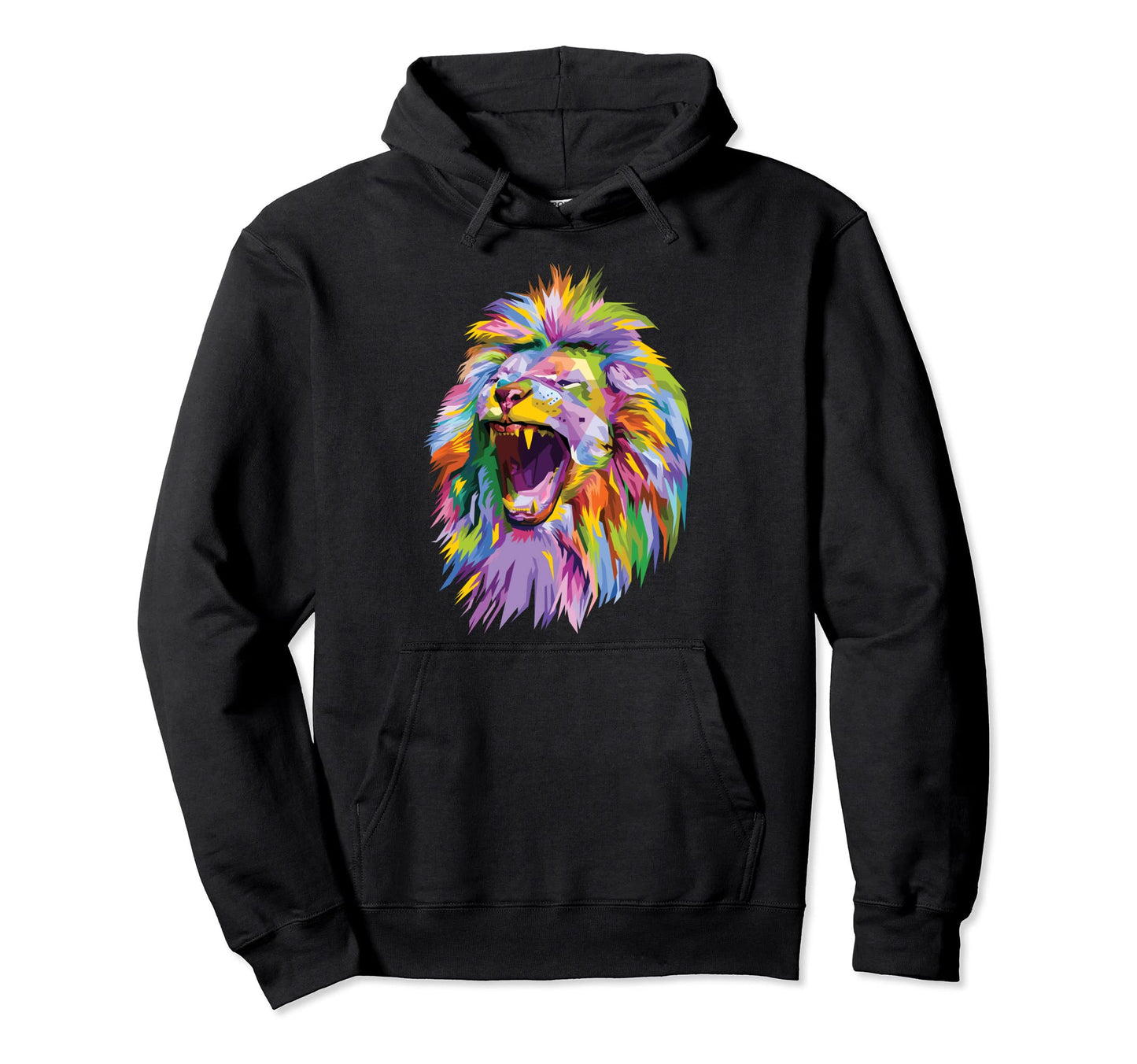 Colorful Lion Head Pop Art Lover Lions Hoodie - Novelty Apparel Unisex - T-Shirt, Sweatshirt, Hoodie