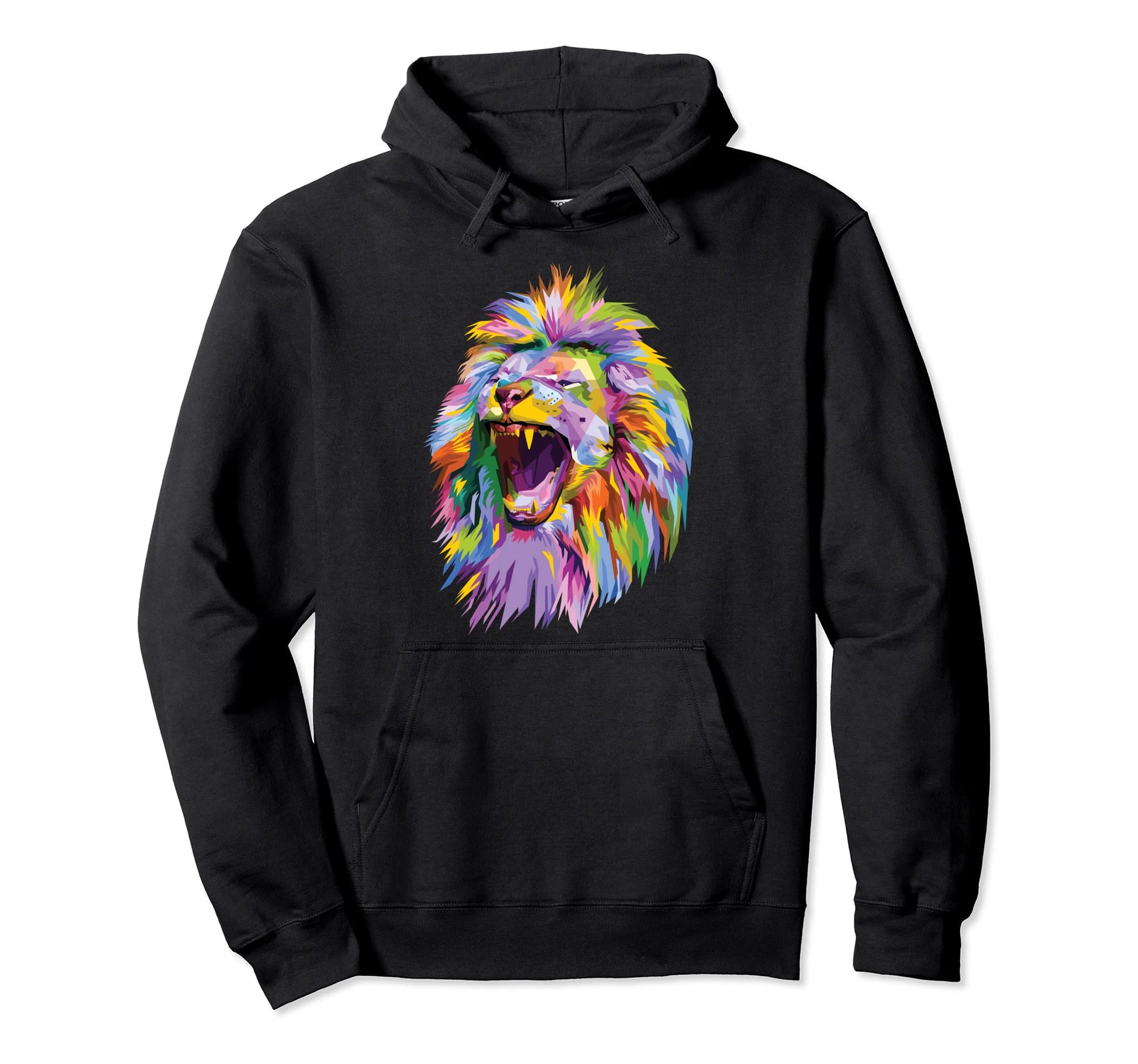 Colorful Lion Head Pop Art Lover Lions Hoodie - Novelty Apparel Unisex - T-Shirt, Sweatshirt, Hoodie