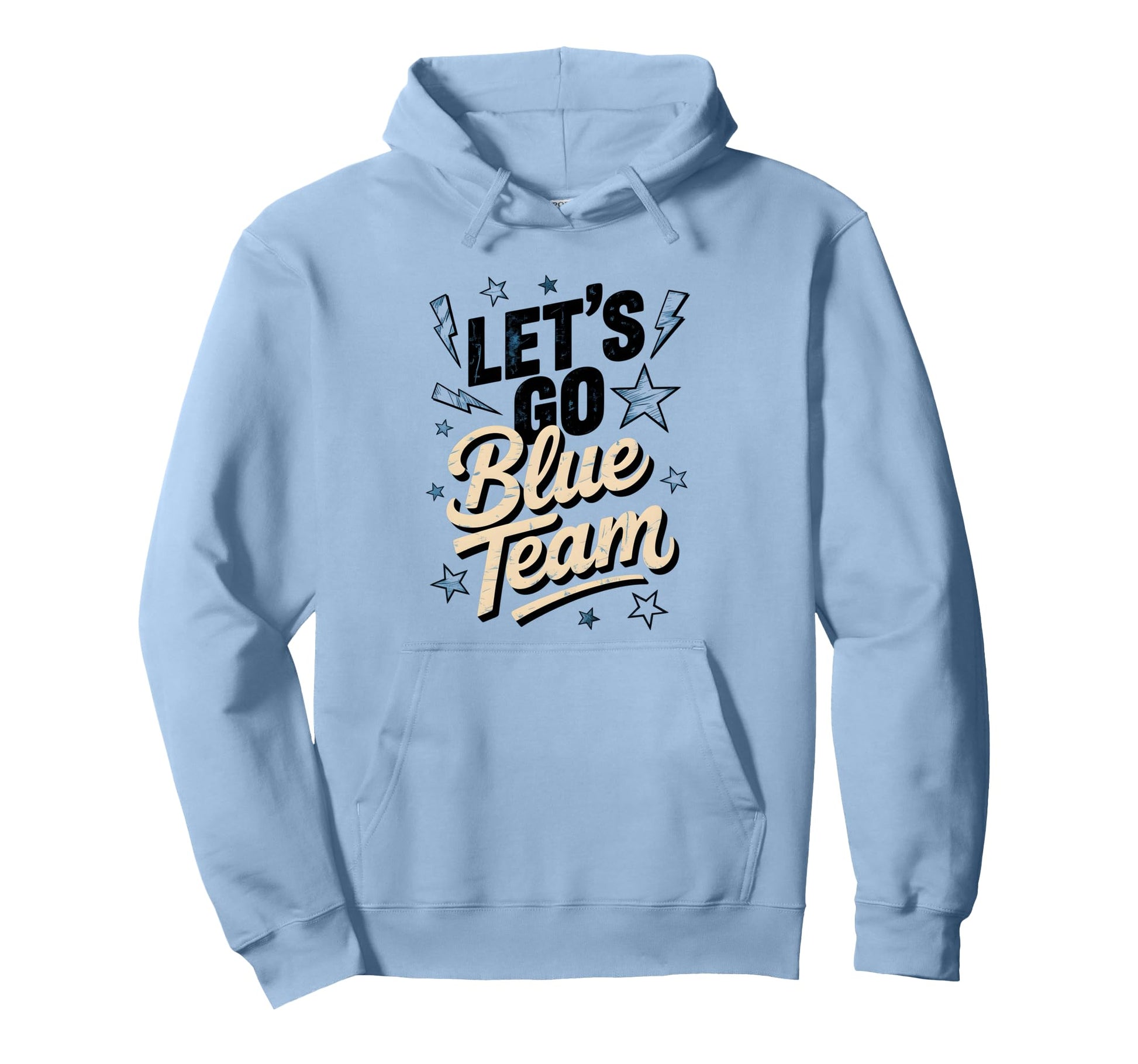 Lets Go Blue Team Summer Camp Field Day Hoodie - Minimalist Print Unisex - T-Shirt, Sweatshirt, Hoodie