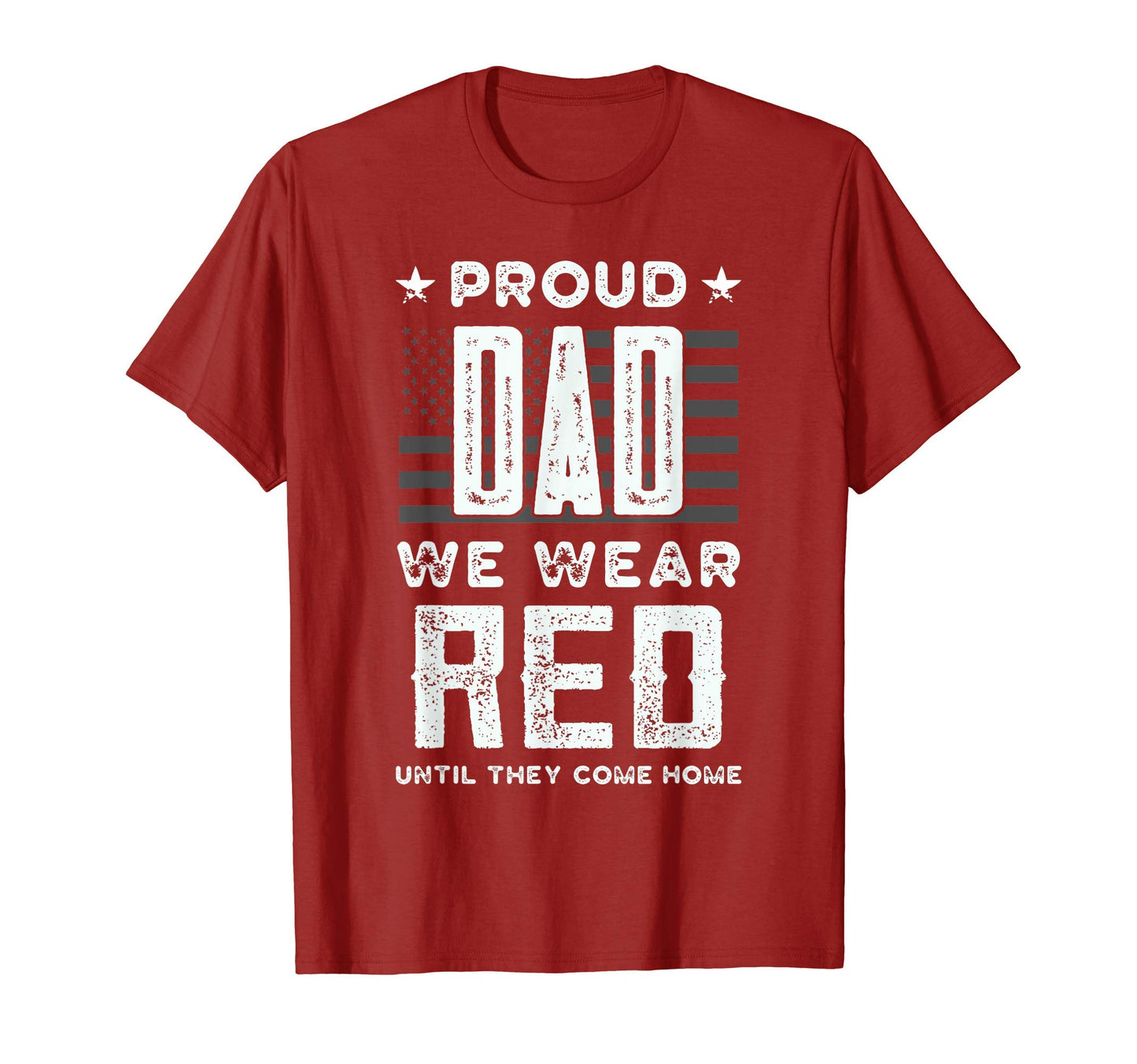 Proud Family Military Deployment Red T-Shirt - Custom Art Print Unisex - T-Shirt, Sweatshirt, Hoodie