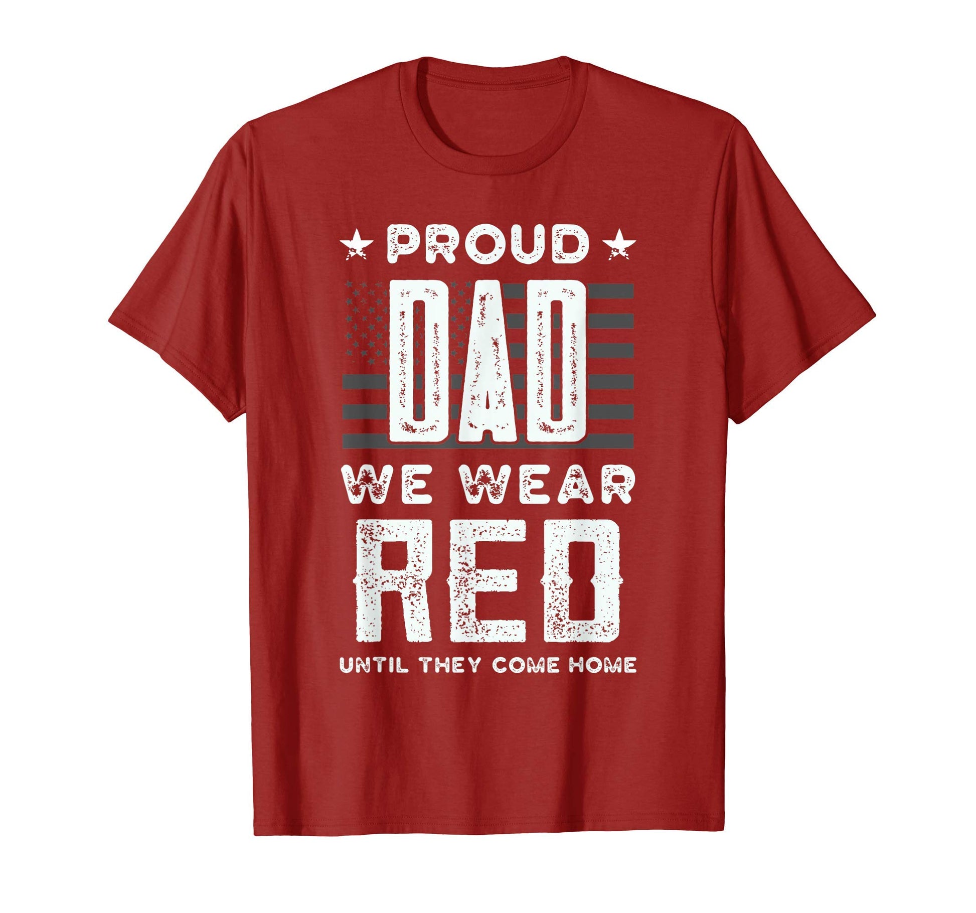 Proud Family Military Deployment Red T-Shirt - Custom Art Print Unisex - T-Shirt, Sweatshirt, Hoodie