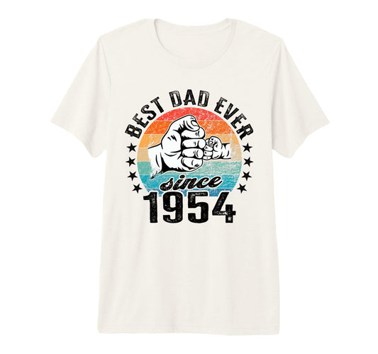 Best Dad World No Joke Dad Since 1954 Tri T-Shirt - Unique Graphic Unisex - T-Shirt, Sweatshirt, Hoodie