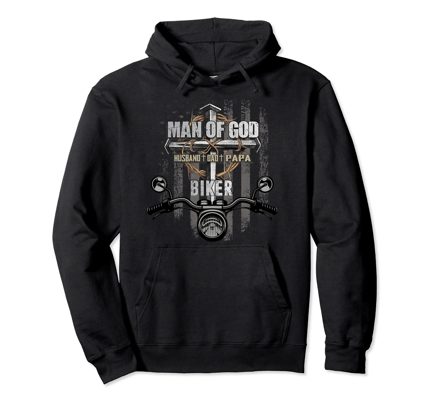 God Husband Dad Papa Biker Christian Hoodie - Streetwear Style for Adults - T-Shirt, Sweatshirt, Hoodie