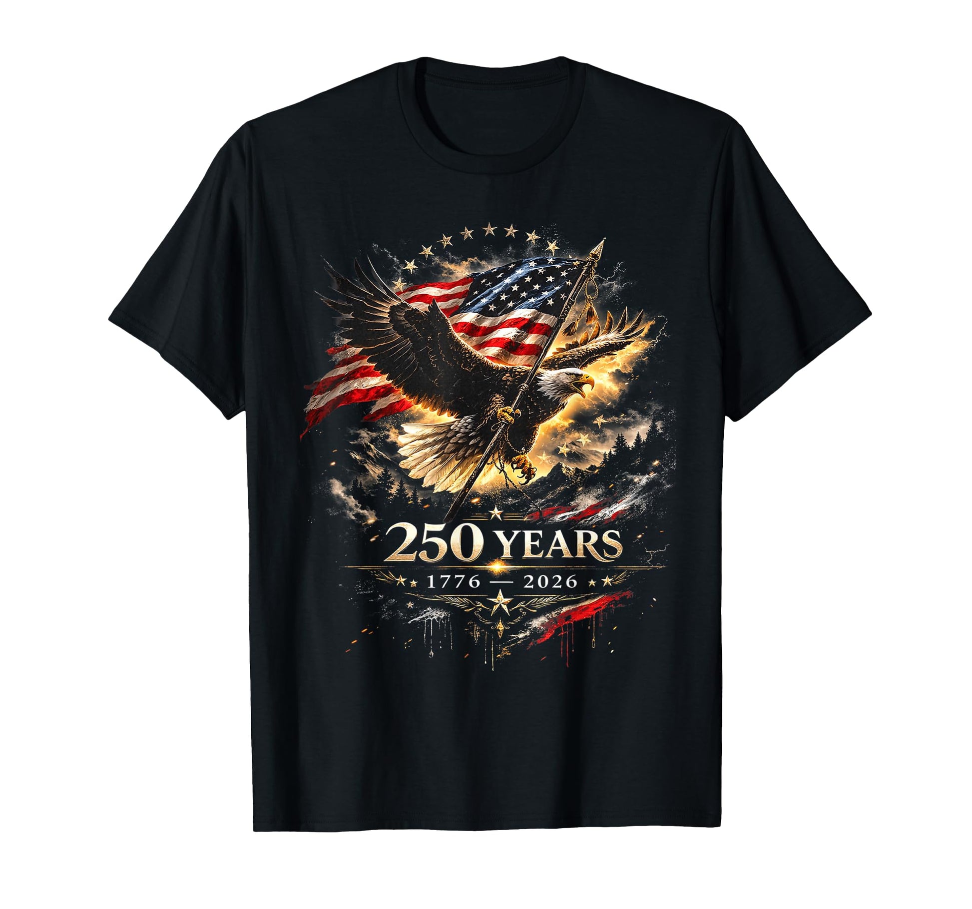 250 Years American Eagle Patriotic T-Shirt - Novelty Apparel Men Women - T-Shirt, Sweatshirt, Hoodie