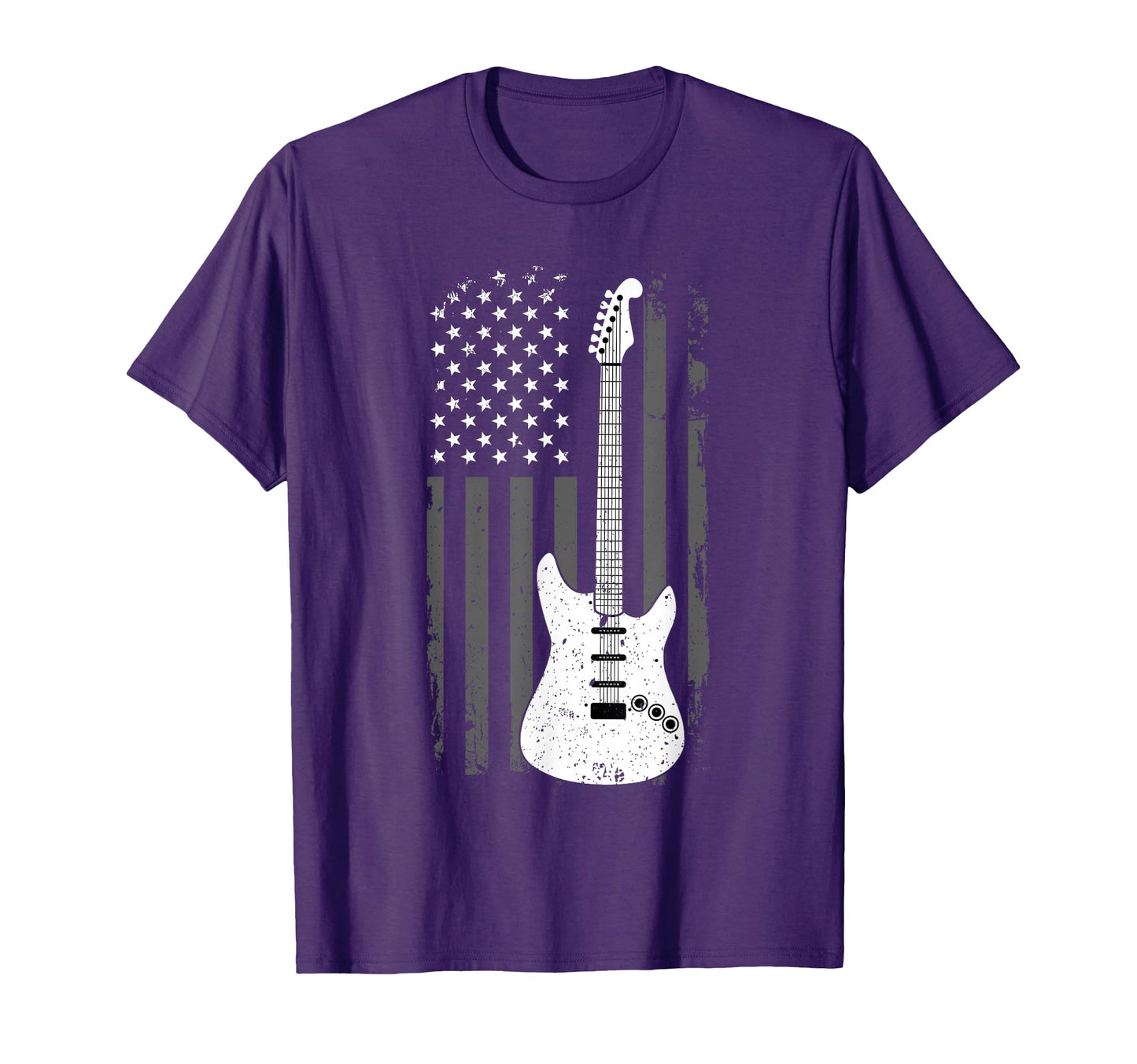 Guitar American Us Flag Music Player T-Shirt - Trendy Graphic Men Women - T-Shirt, Sweatshirt, Hoodie