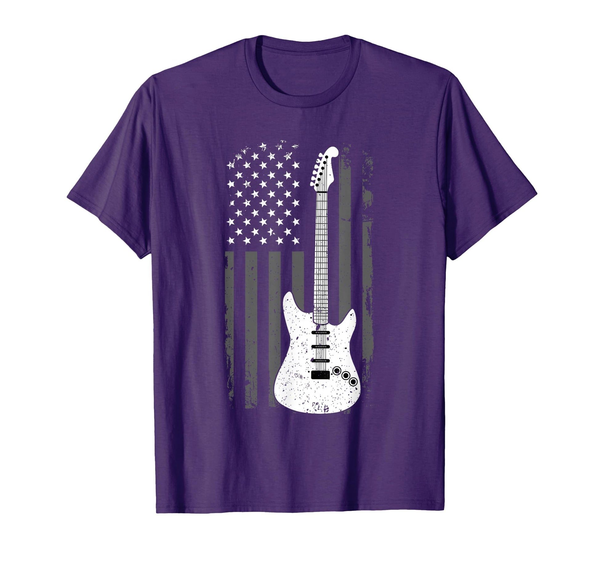 Guitar American Us Flag Music Player T-Shirt - Trendy Graphic Men Women - T-Shirt, Sweatshirt, Hoodie