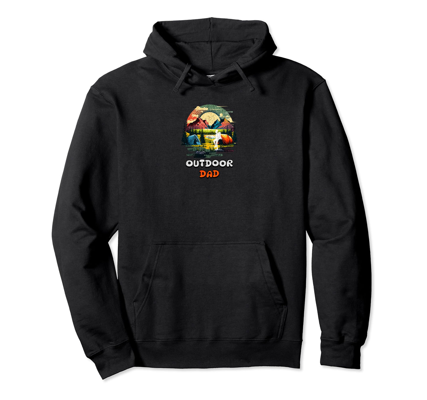 Outdoor Dad Camping Mountain Hike Hoodie - Aesthetic Graphic Unisex - T-Shirt, Sweatshirt, Hoodie