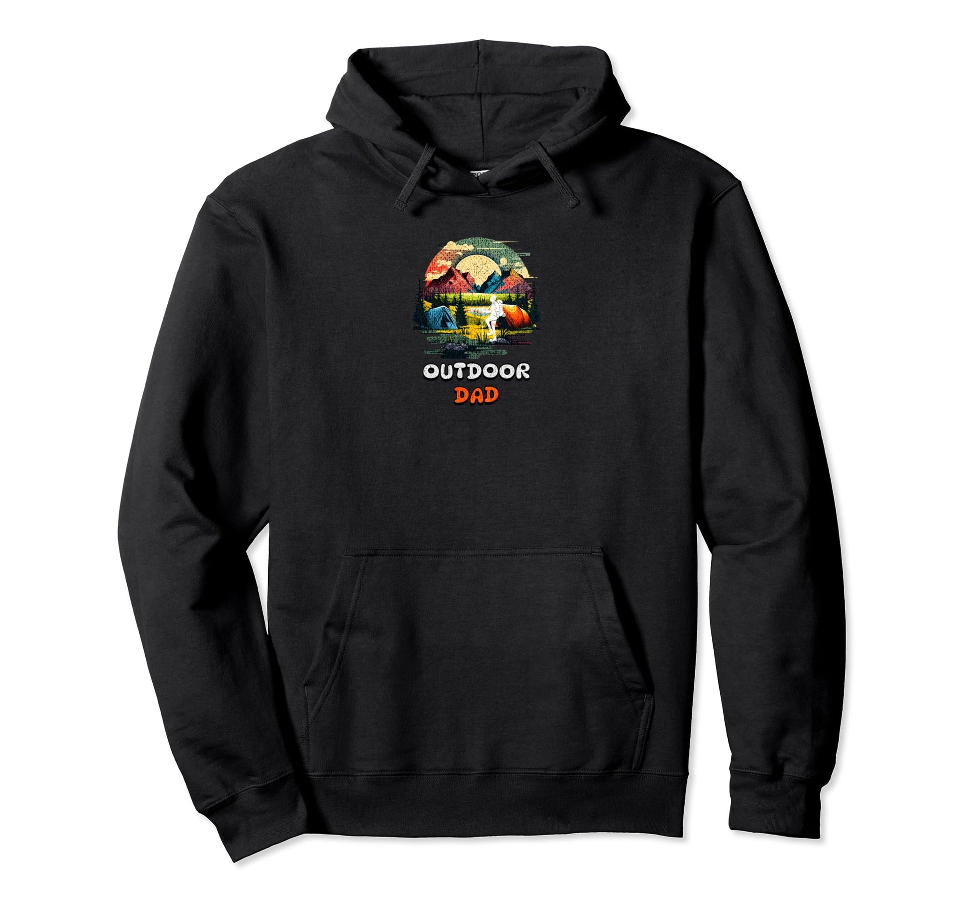 Outdoor Dad Camping Mountain Hike Hoodie - Aesthetic Graphic Unisex - T-Shirt, Sweatshirt, Hoodie