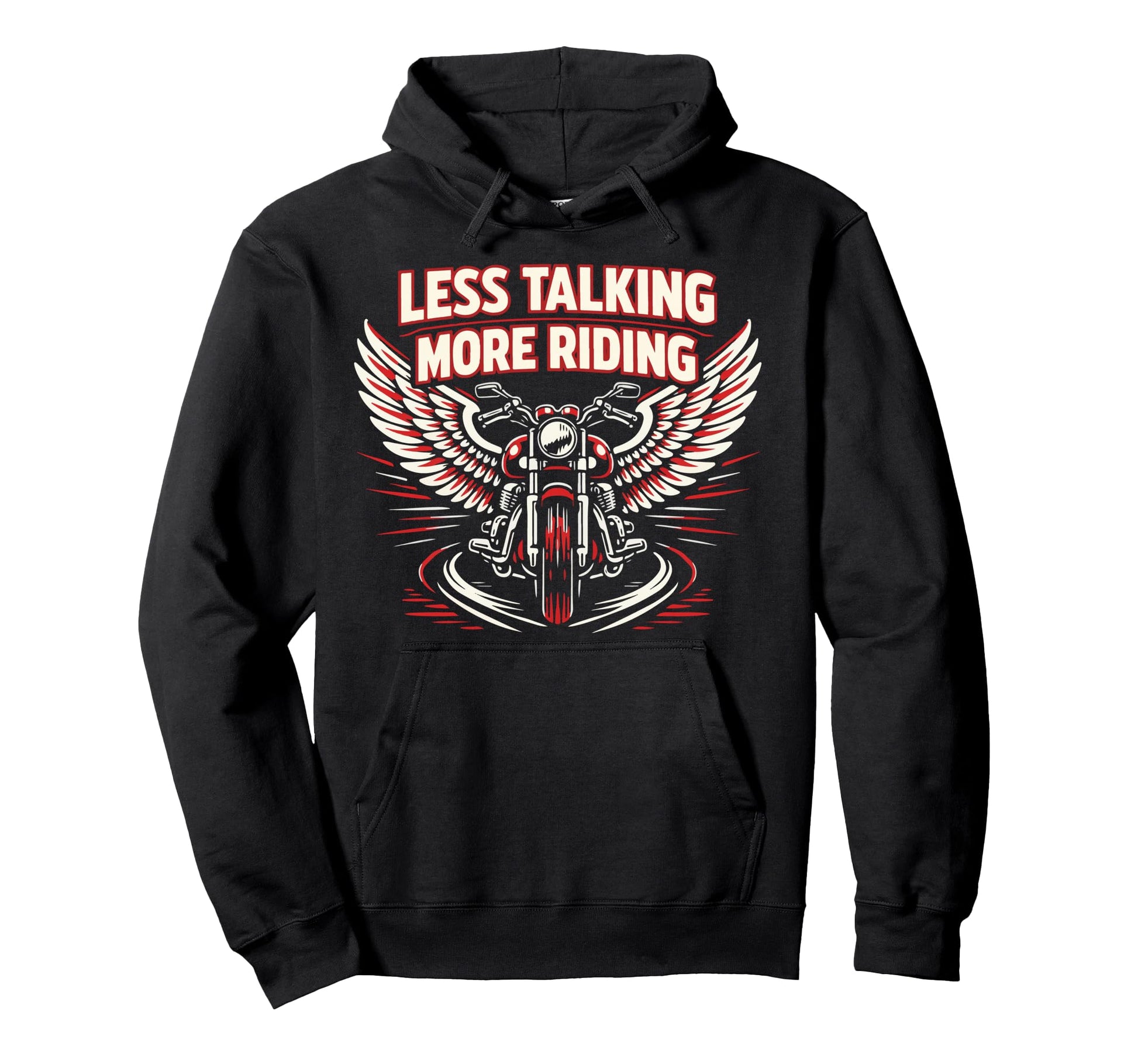 Motorcycle Biker Less Talking More Hoodie - Casual Everyday Wear for Adults - T-Shirt, Sweatshirt, Hoodie