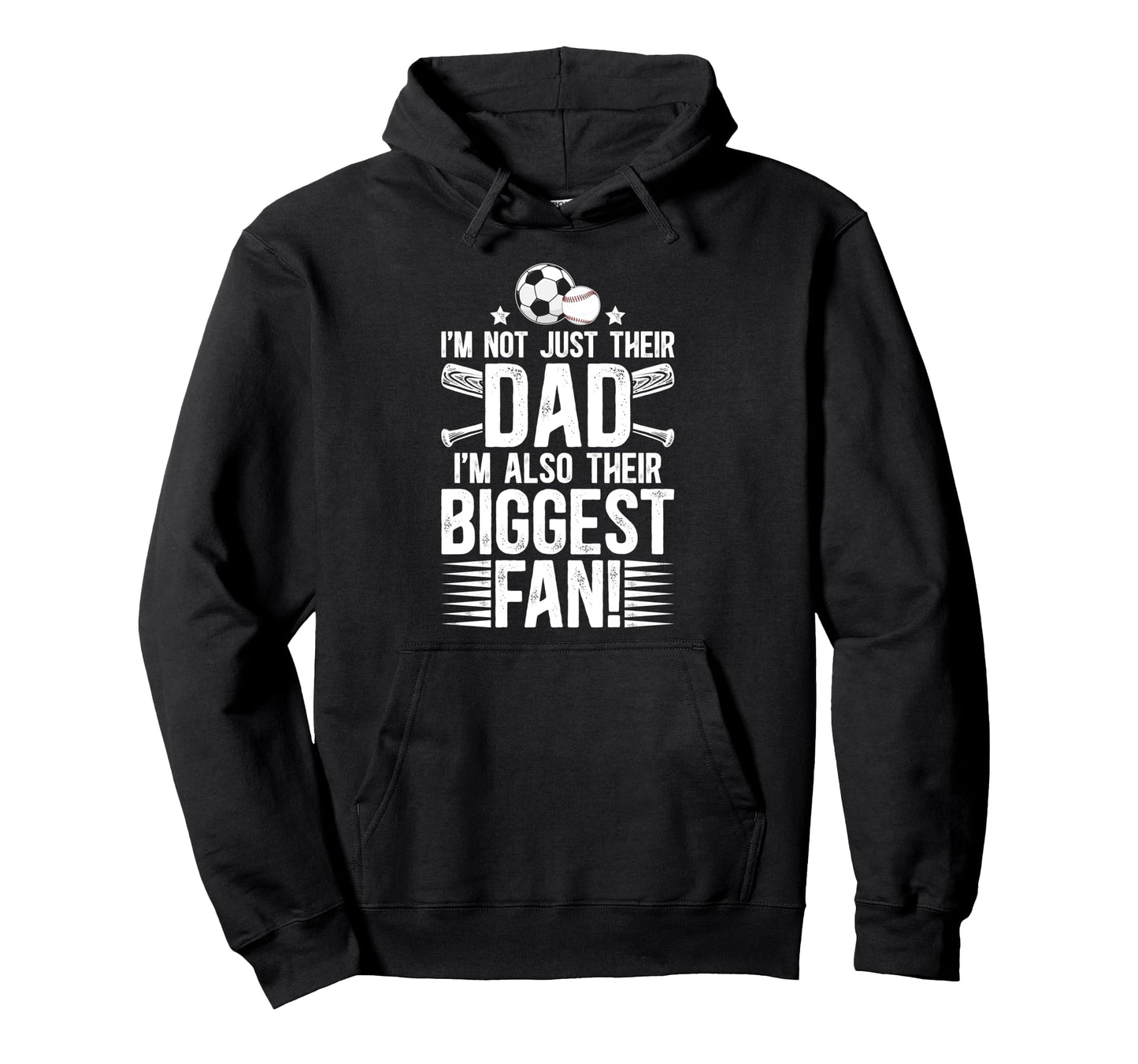 Their Biggest Fan Baseball Soccer Dad Hoodie - Minimalist Print Unisex - T-Shirt, Sweatshirt, Hoodie