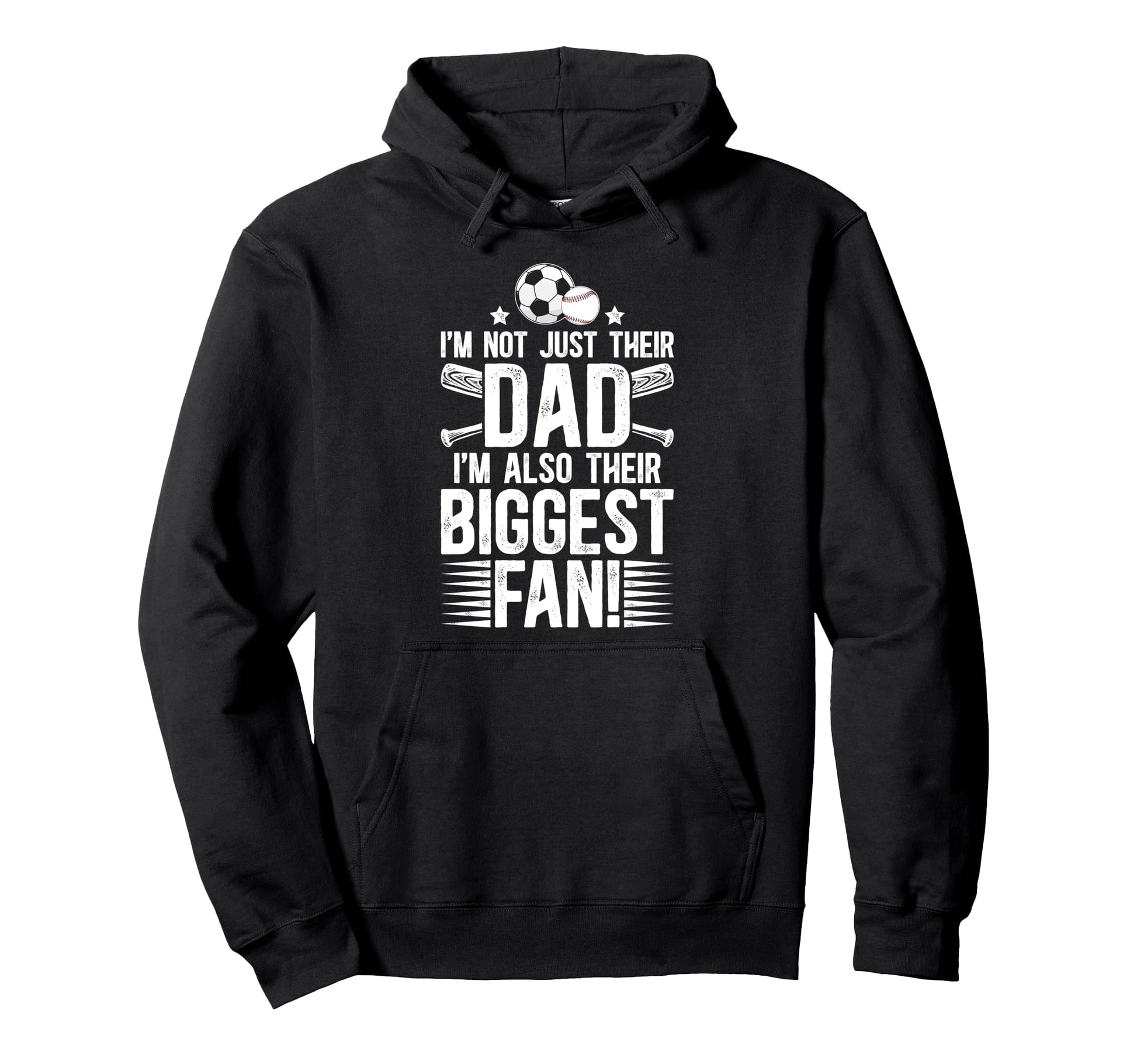 Their Biggest Fan Baseball Soccer Dad Hoodie - Minimalist Print Unisex - T-Shirt, Sweatshirt, Hoodie