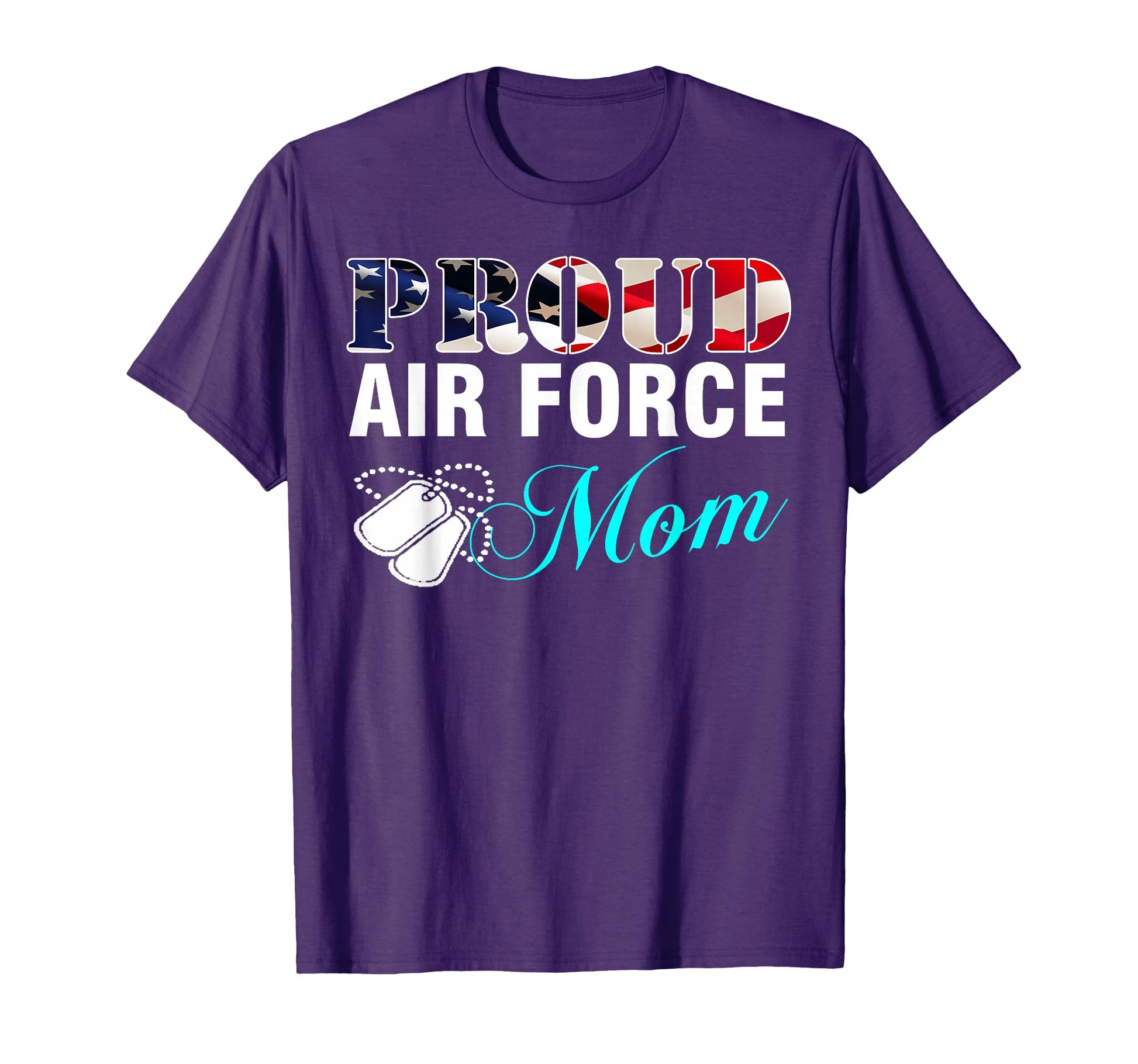 Proud Air Force Mom American Flag Gift T-Shirt - Minimalist Print Men Women - T-Shirt, Sweatshirt, Hoodie