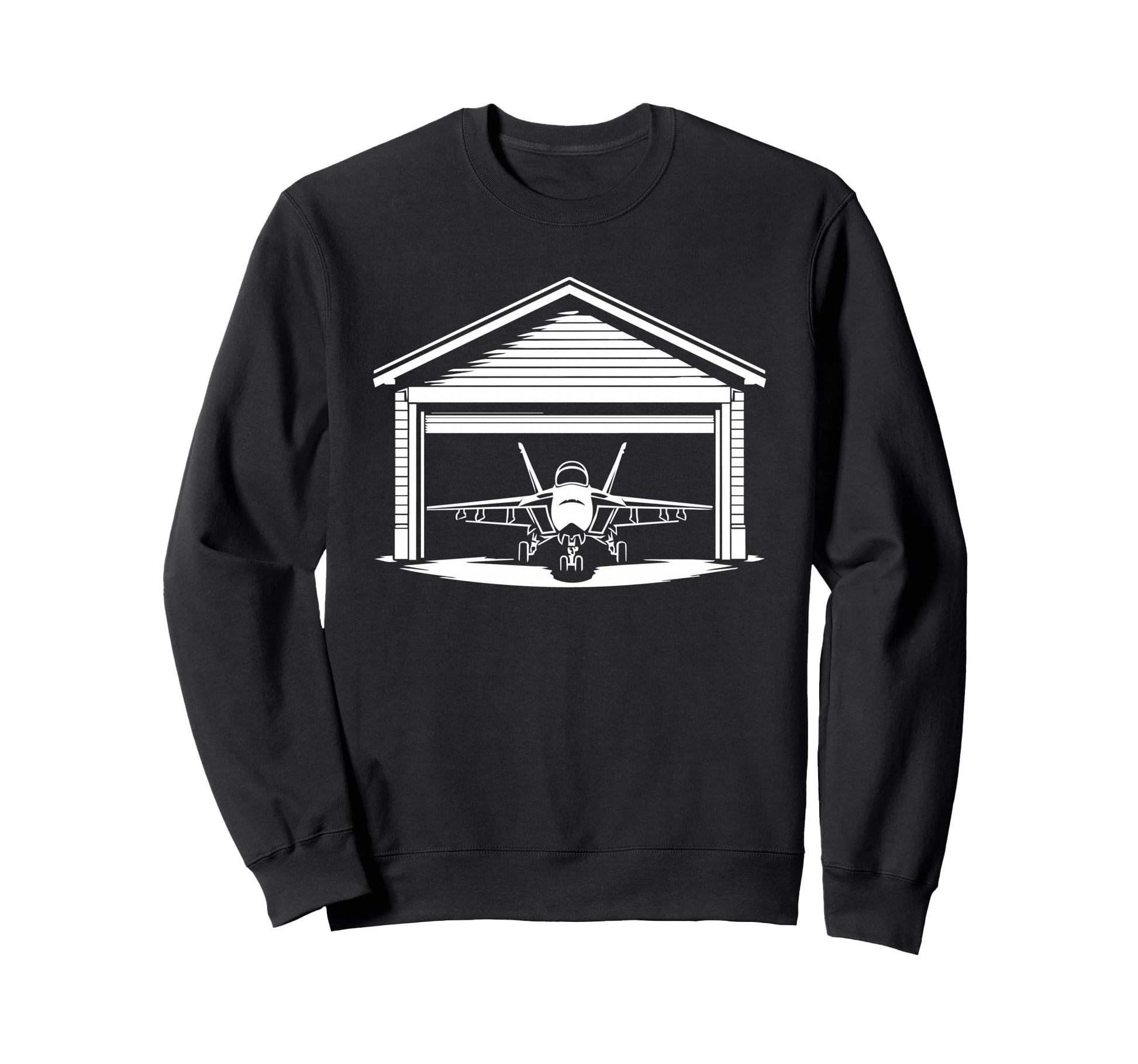 Funny Military Fighter Jet Garage Sweatshirt - Fun Novelty Design Men Women - T-Shirt, Sweatshirt, Hoodie