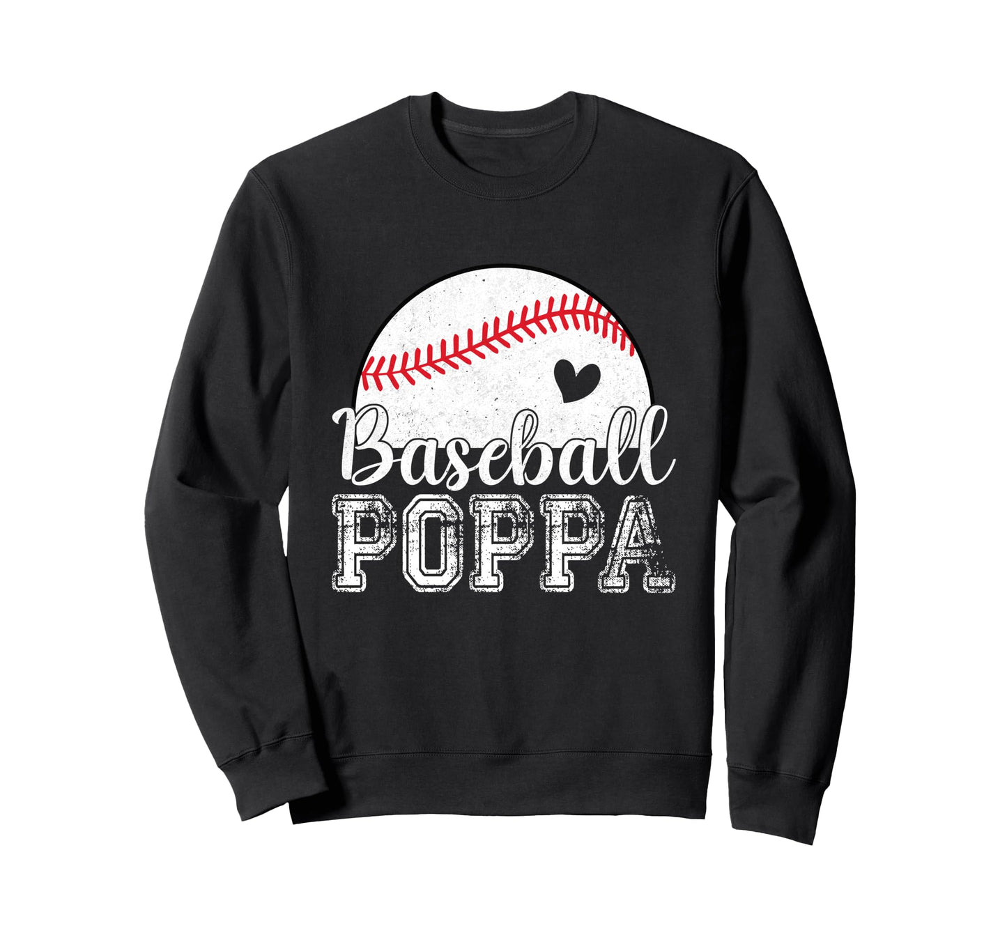 Baseball Poppa Gifts Fathers Day Sweatshirt - Minimalist Print for Adults - T-Shirt, Sweatshirt, Hoodie