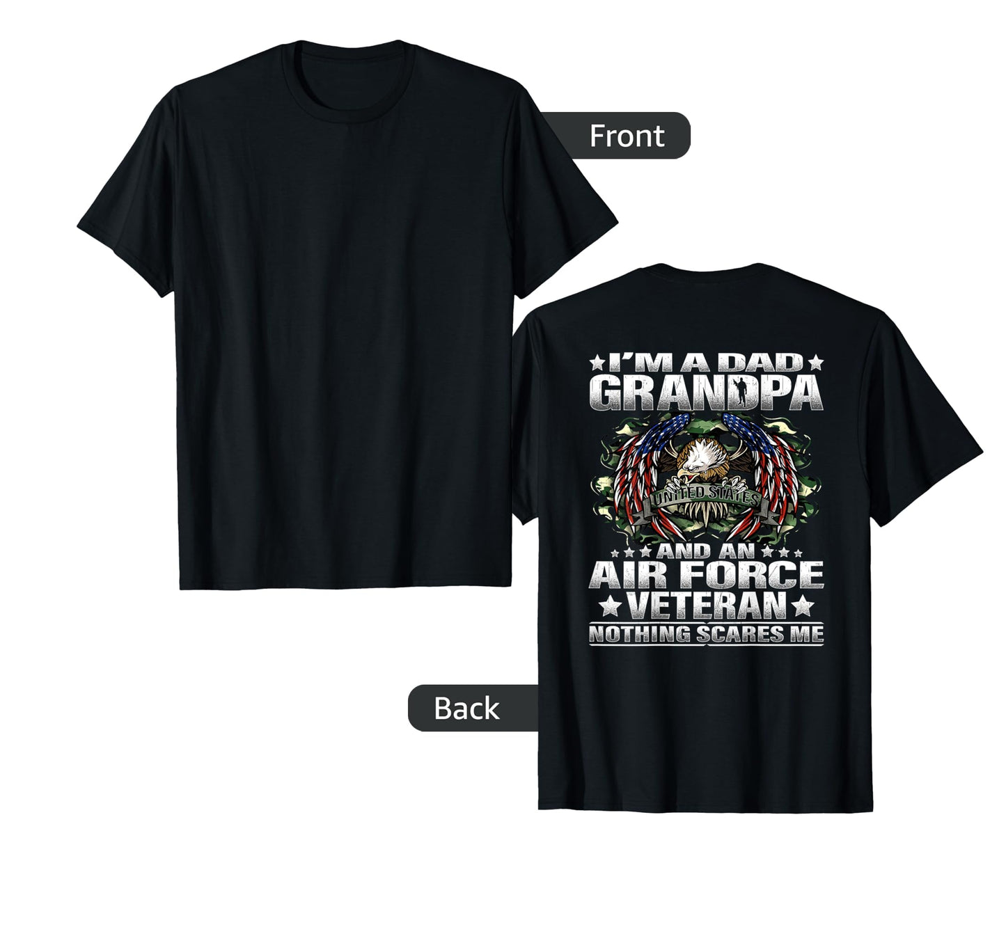 Im Dad Grandpa And Air Force Veteran T-Shirt - Streetwear Style for Adults - T-Shirt, Sweatshirt, Hoodie