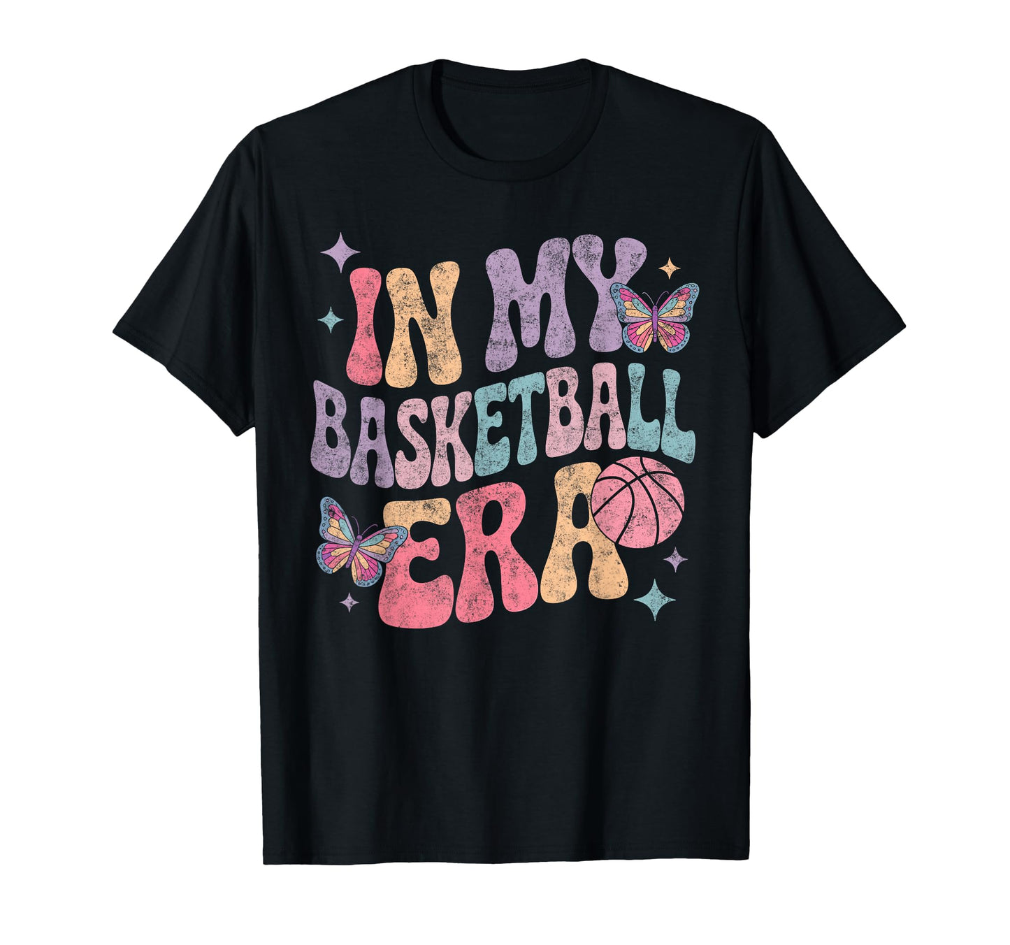 Groovy I My Basketball Era Player Fan Mom T-Shirt - Novelty Apparel Unisex - T-Shirt, Sweatshirt, Hoodie