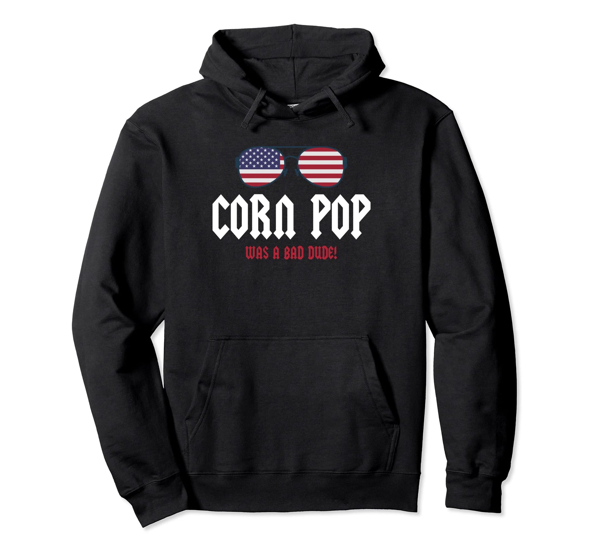 Us Flag Sunglasses Political Meme Hoodie - Casual Everyday Wear Unisex - T-Shirt, Sweatshirt, Hoodie