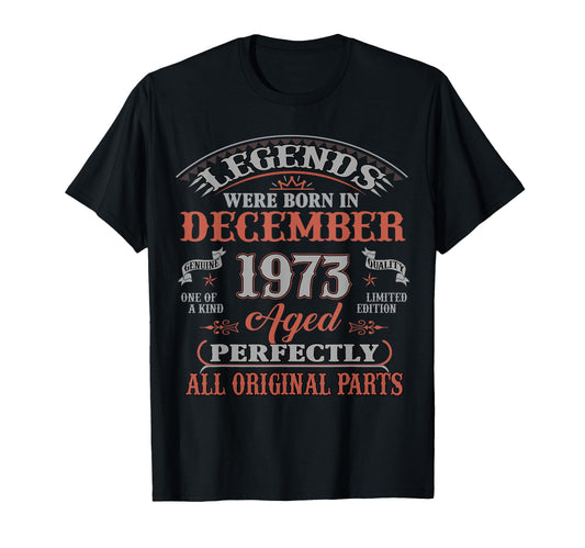 52Nd Birthday Gift Legends Born December T-Shirt - Minimalist Print Unisex - T-Shirt, Sweatshirt, Hoodie