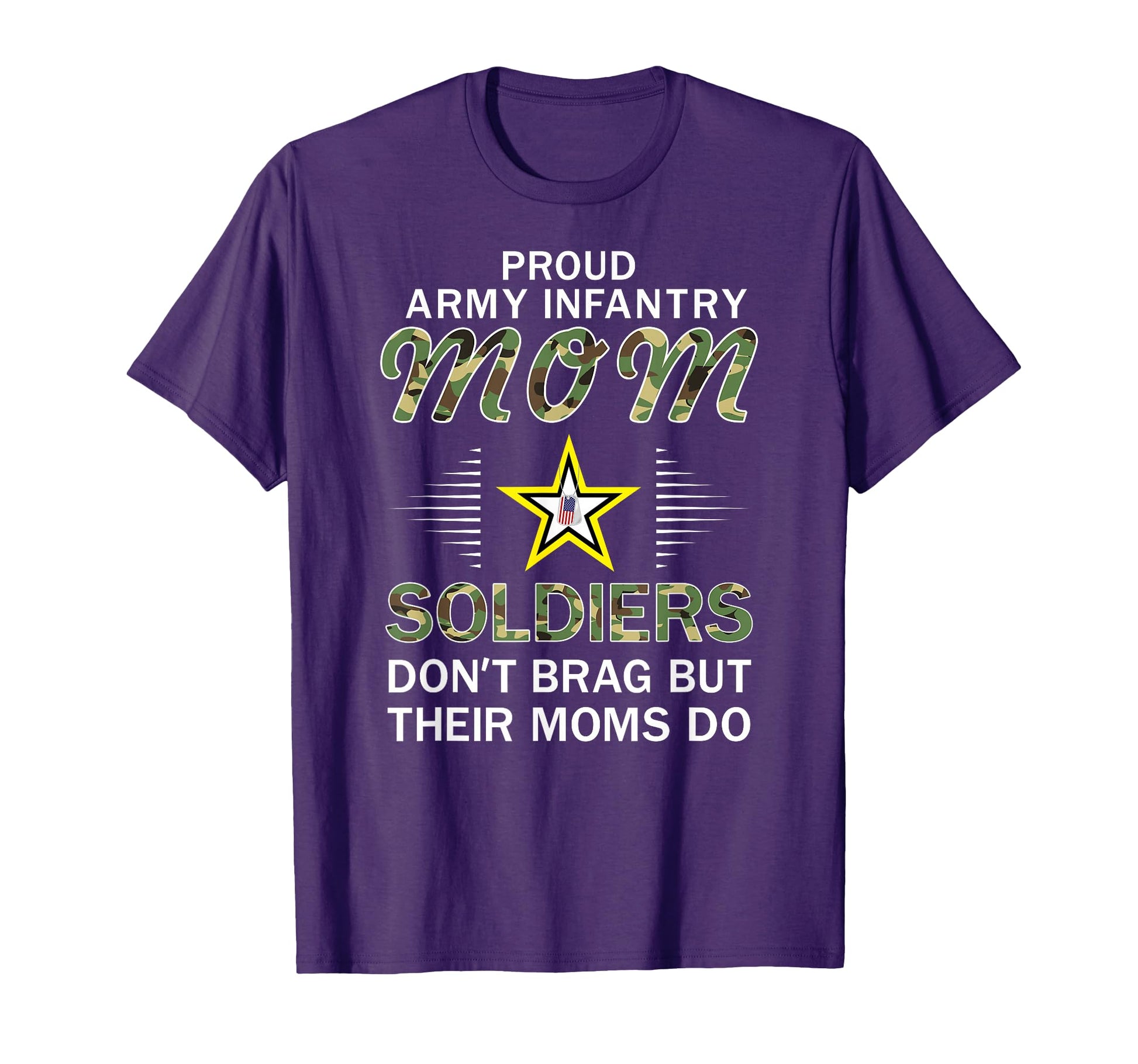 Soldiers Dont Brag Moms Do Proud Army T-Shirt - Unique Graphic for Adults - T-Shirt, Sweatshirt, Hoodie