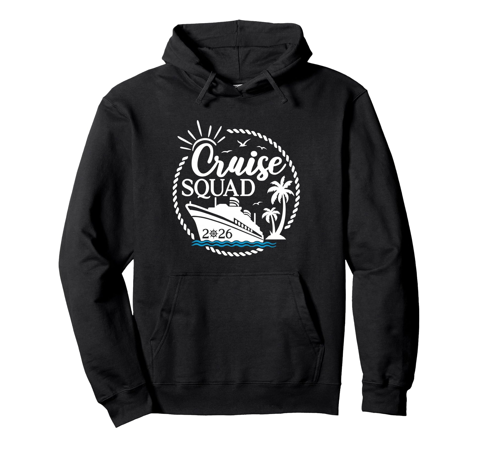 Cruise Squad 2026 Summer Vacation Hoodie - Custom Art Print Unisex - T-Shirt, Sweatshirt, Hoodie