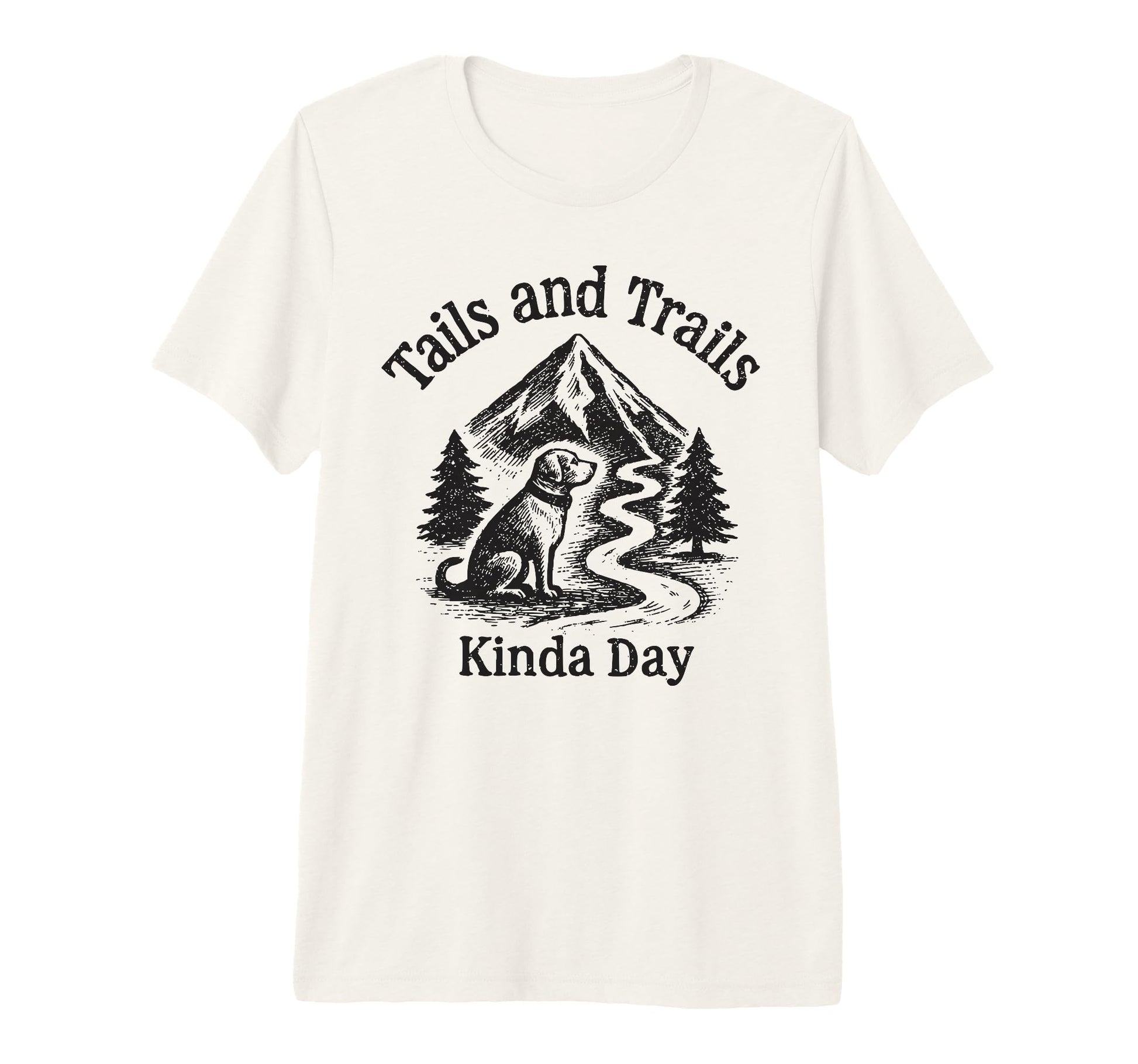 Hiking Dog Tails And Trails Kinda T-Shirt - Aesthetic Graphic Men Women - T-Shirt, Sweatshirt, Hoodie