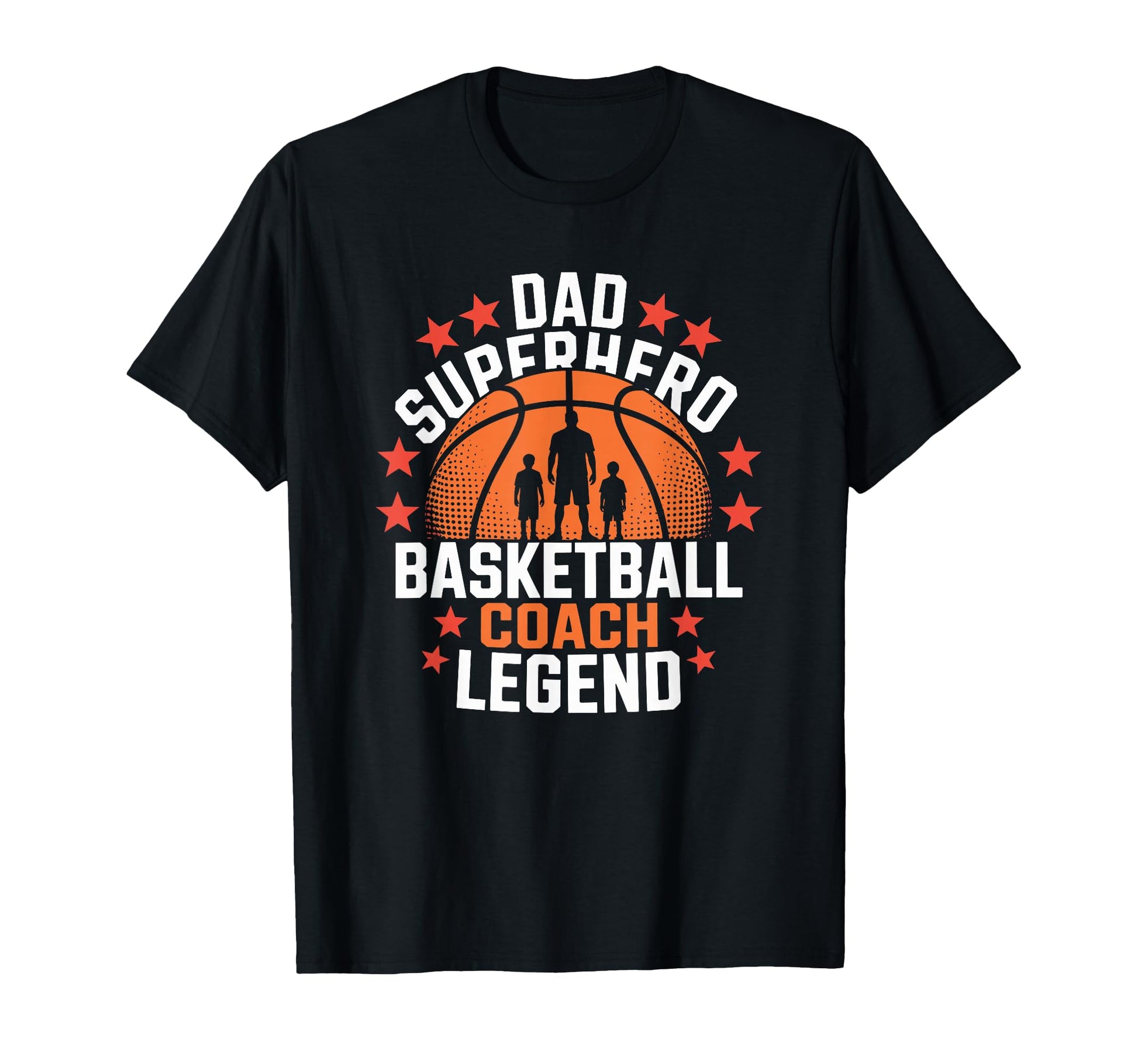 Dad Superhero Basketball Coach Legend T-Shirt - Custom Art Print Unisex - T-Shirt, Sweatshirt, Hoodie