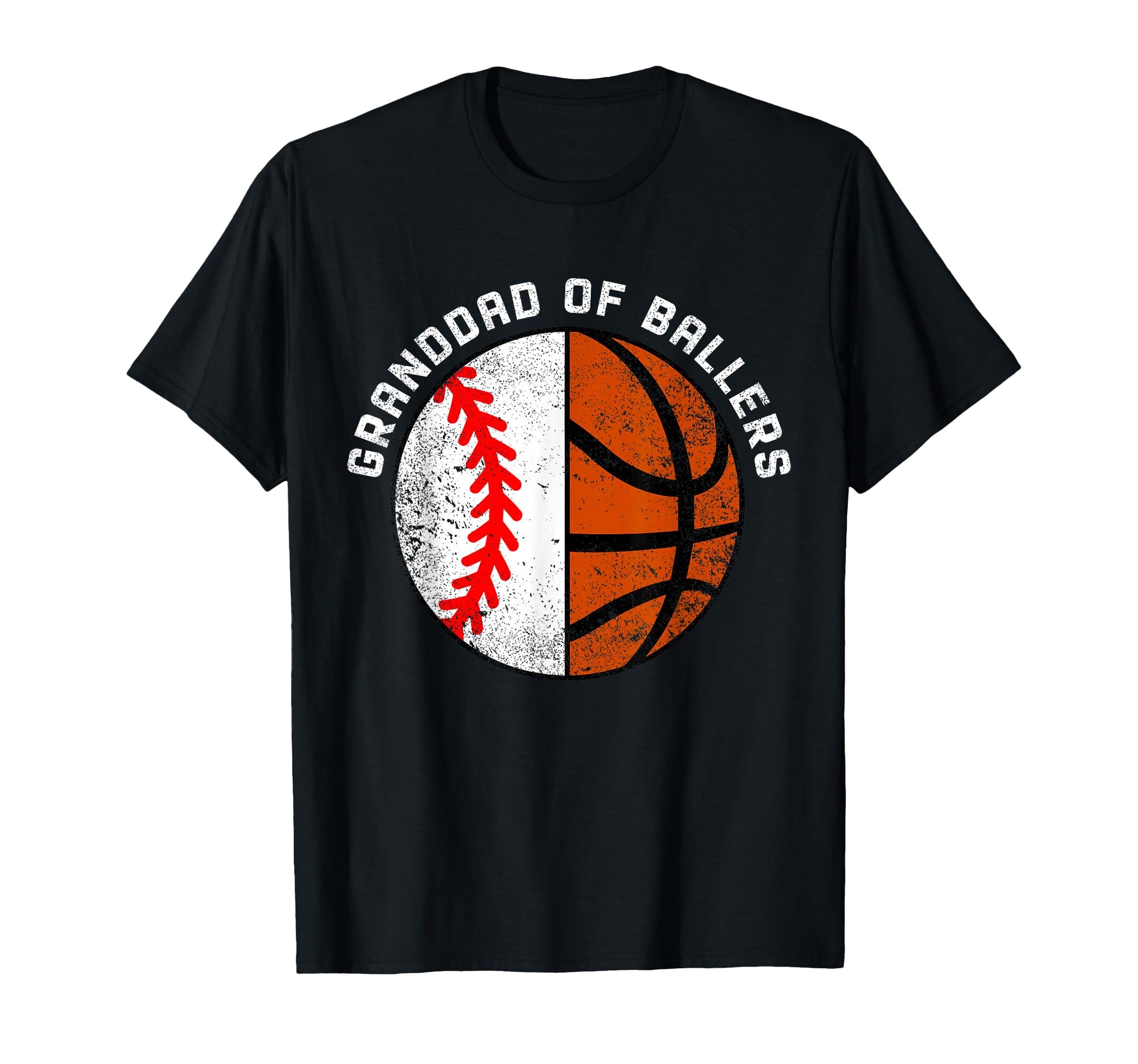 Granddad Ballers Funny Baseball Basketball T-Shirt - Unique Graphic Unisex - T-Shirt, Sweatshirt, Hoodie