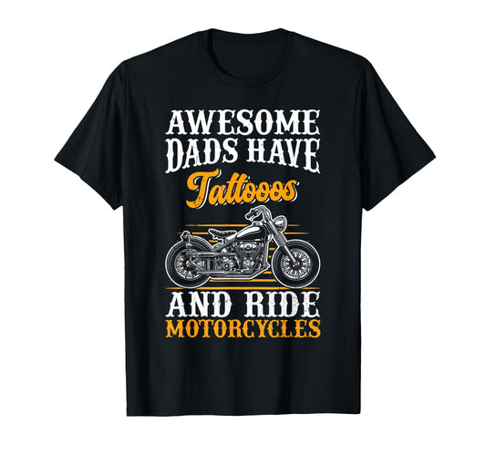 Awesome Dad Beard Tattoos And T-Shirt - Trendy Graphic Men Women - T-Shirt, Sweatshirt, Hoodie