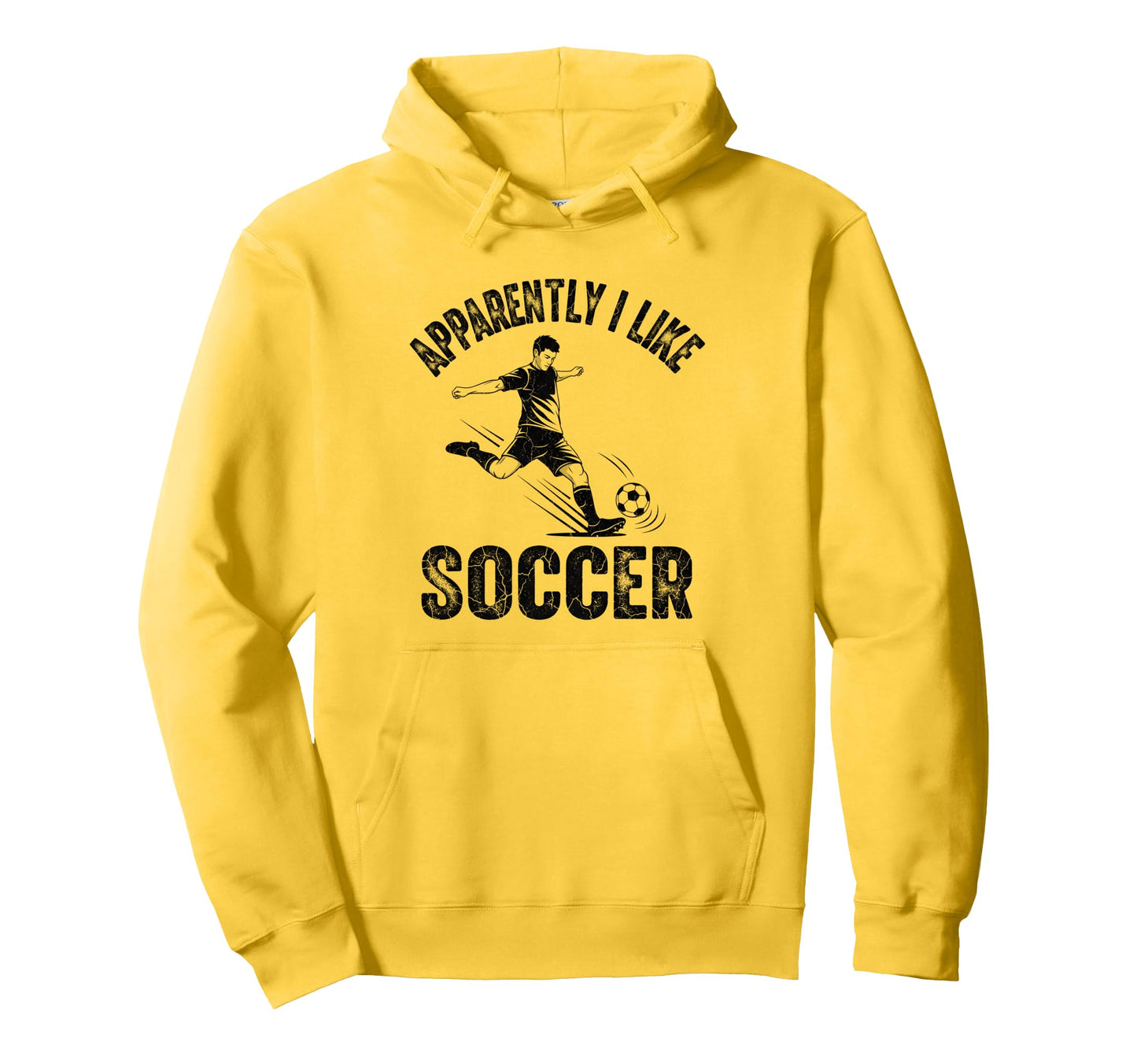Apparently I Like Soccer Season Funny Hoodie - Unique Graphic Men Women - T-Shirt, Sweatshirt, Hoodie