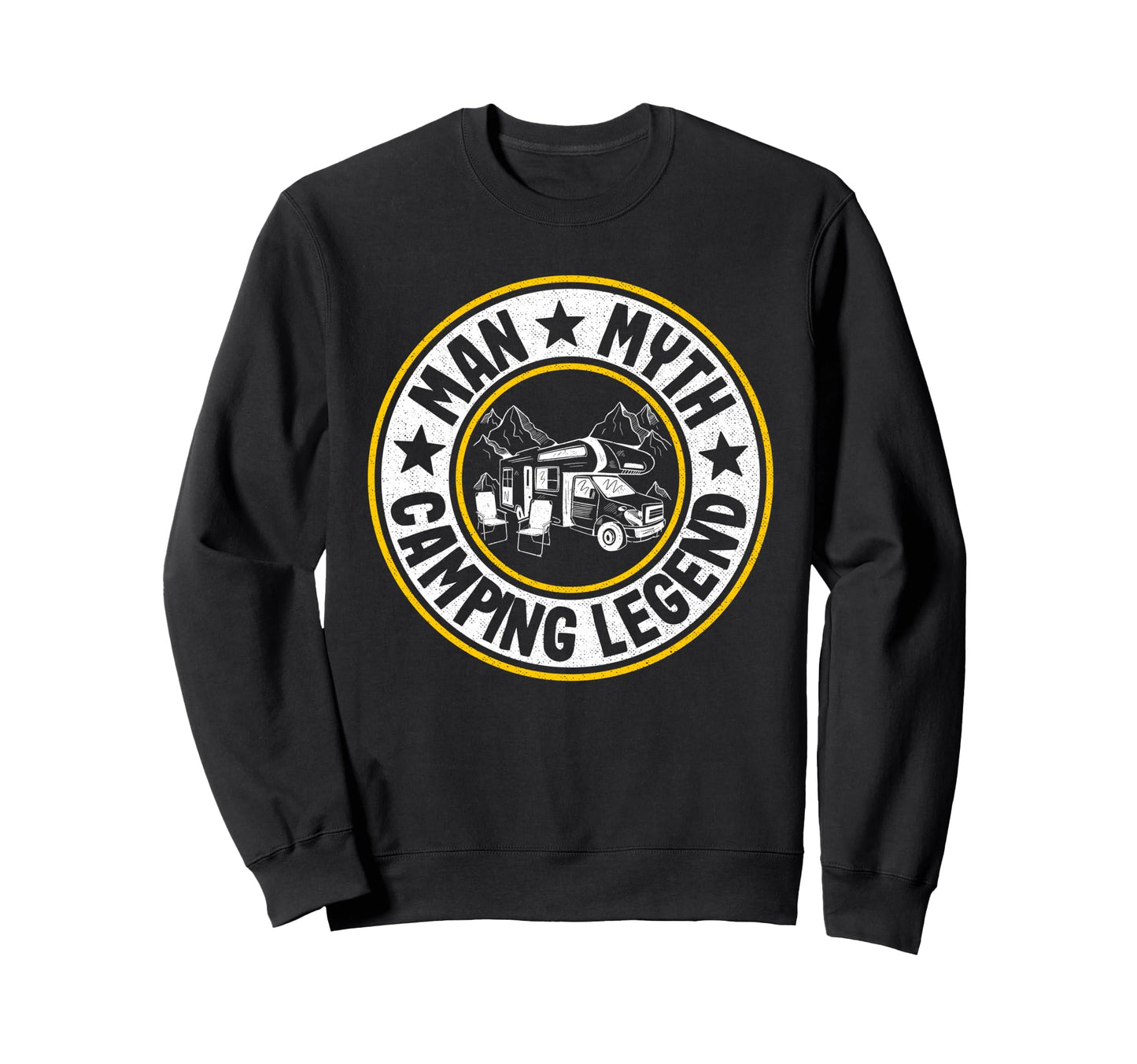 Myth Camping Legend Rv Camper Dad Sweatshirt - Custom Art Print Unisex - T-Shirt, Sweatshirt, Hoodie